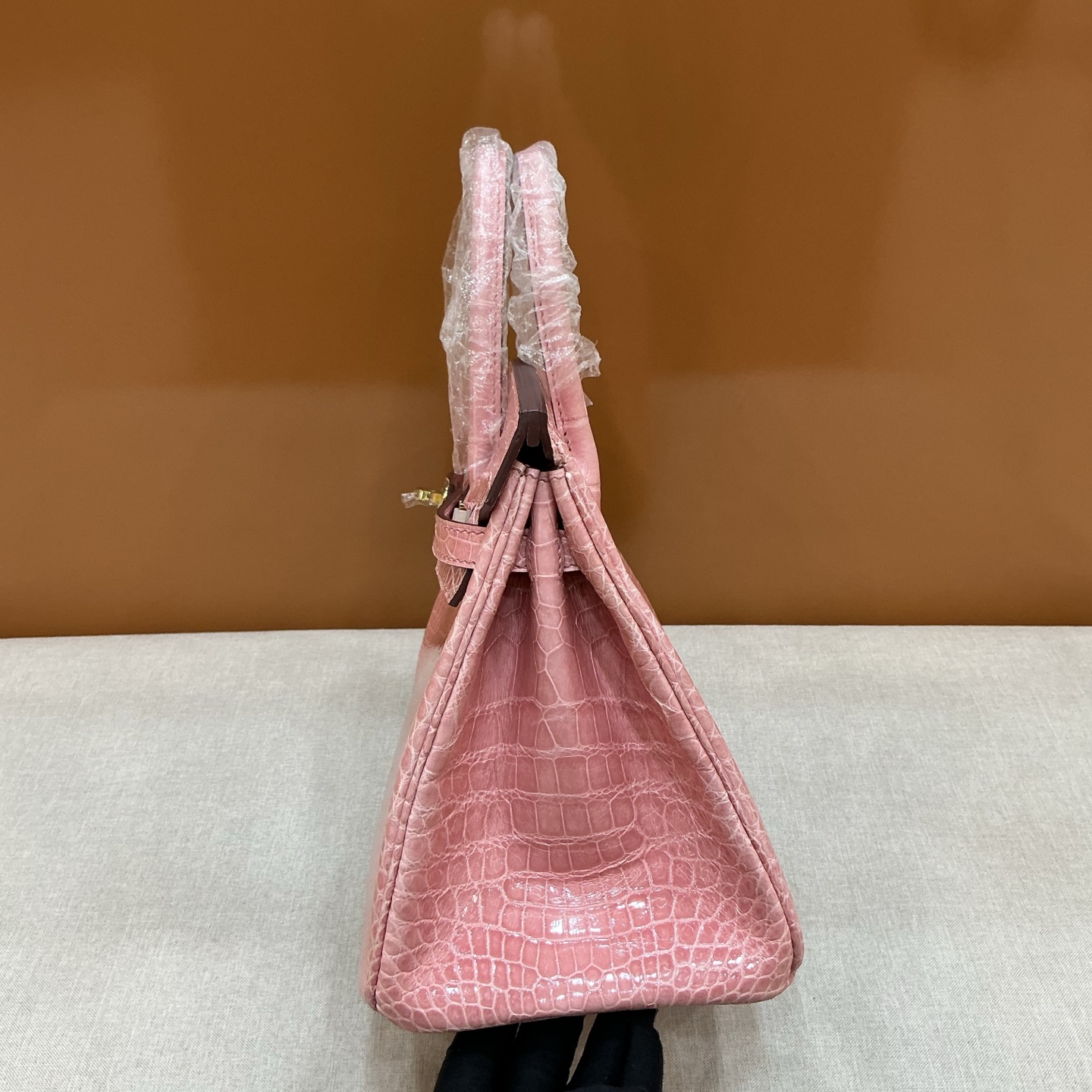 Hermes 原單 Birkin 鱷魚紋手提包 粉色甜美款| 8 Hermes 原單 Birkin 鱷魚紋手提包 粉色甜美款