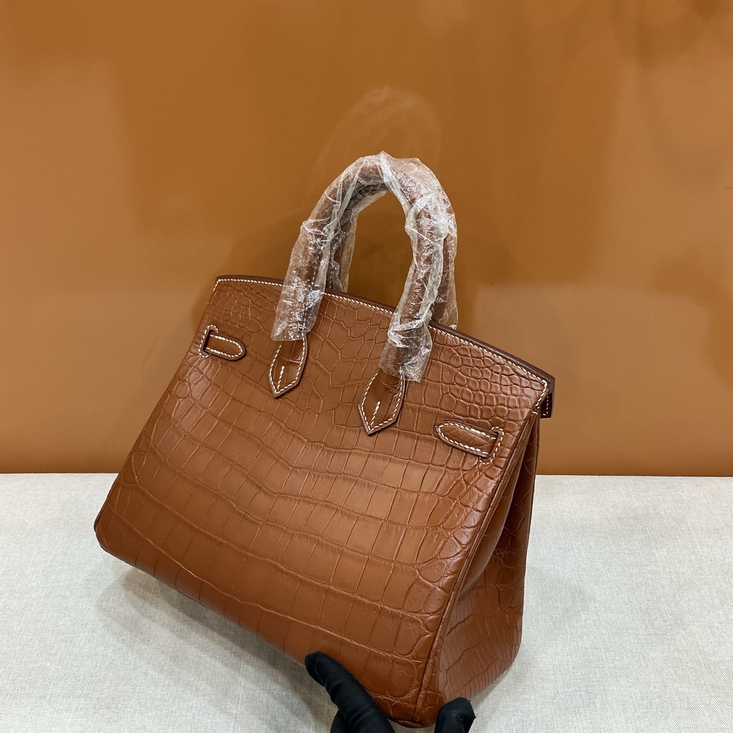 Hermes 高仿 Birkin 鱷魚紋手提包 深棕色新款| 10 Hermes 高仿 Birkin 鱷魚紋手提包 深棕色新款