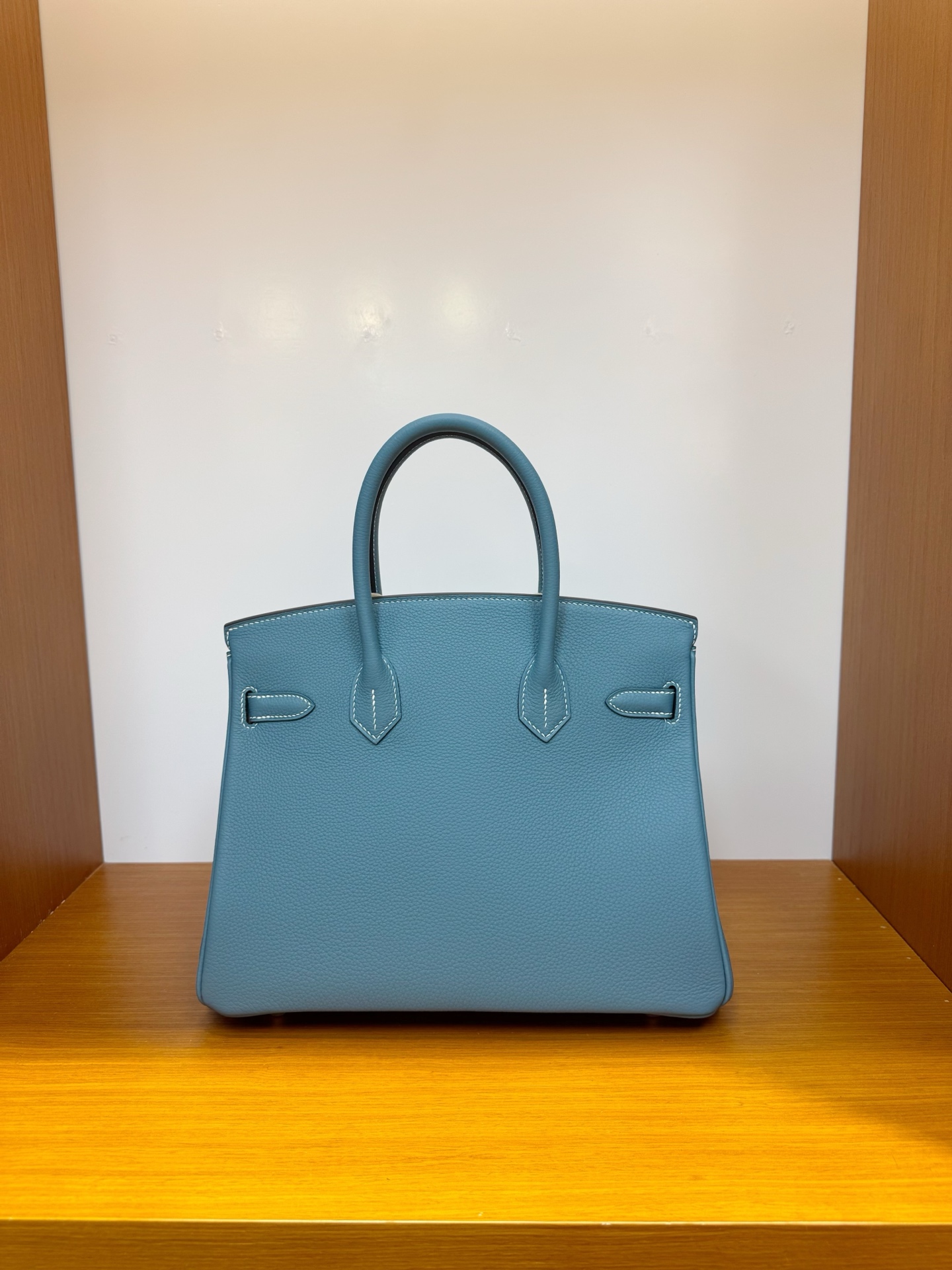 Hermes 一比一 Birkin 鱷魚紋手提包 天蓝色經典款| 14 Hermes 一比一 Birkin 鱷魚紋手提包 天蓝色經典款