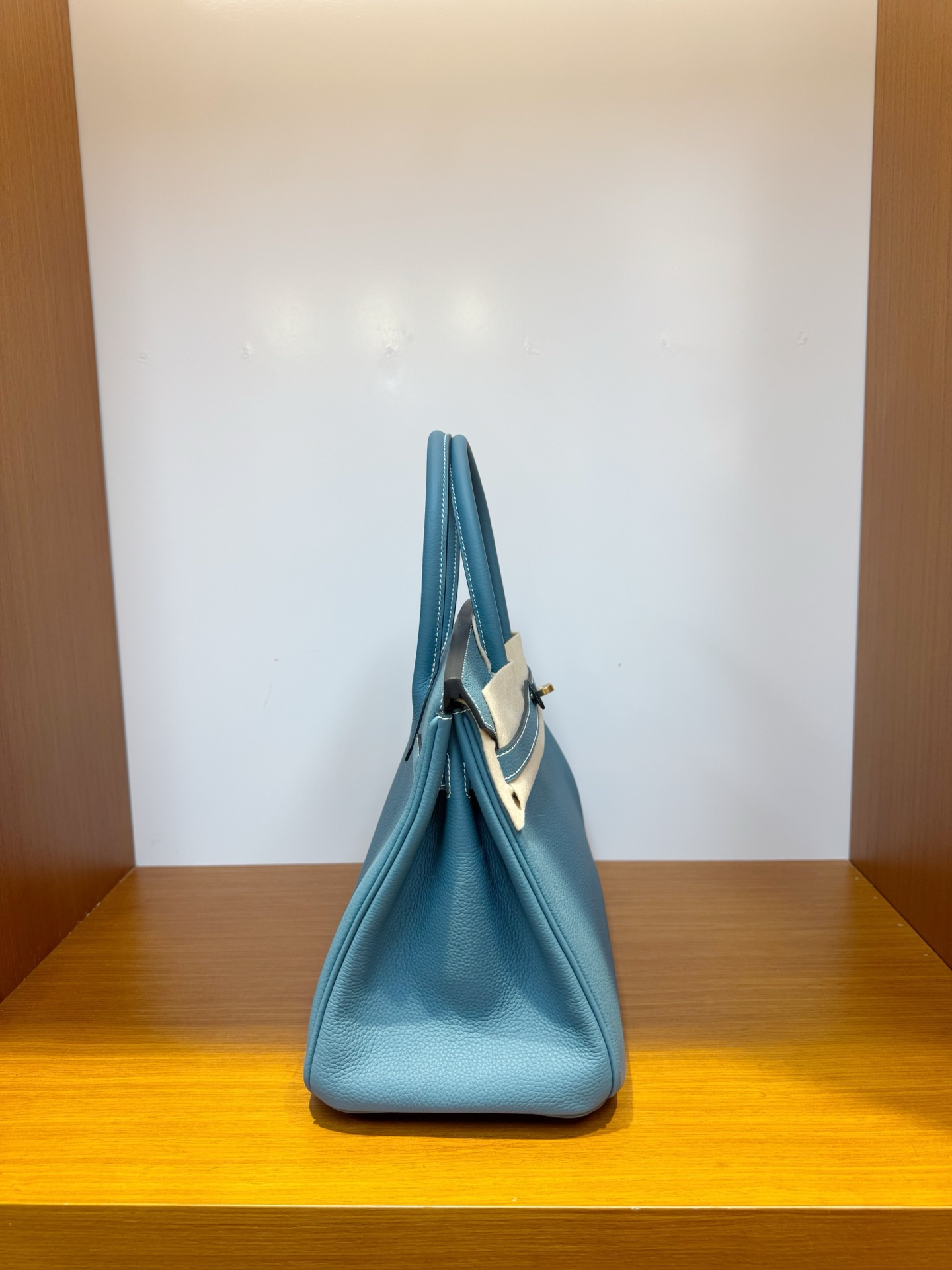Hermes 一比一 Birkin 鱷魚紋手提包 天蓝色經典款| 13 Hermes 一比一 Birkin 鱷魚紋手提包 天蓝色經典款