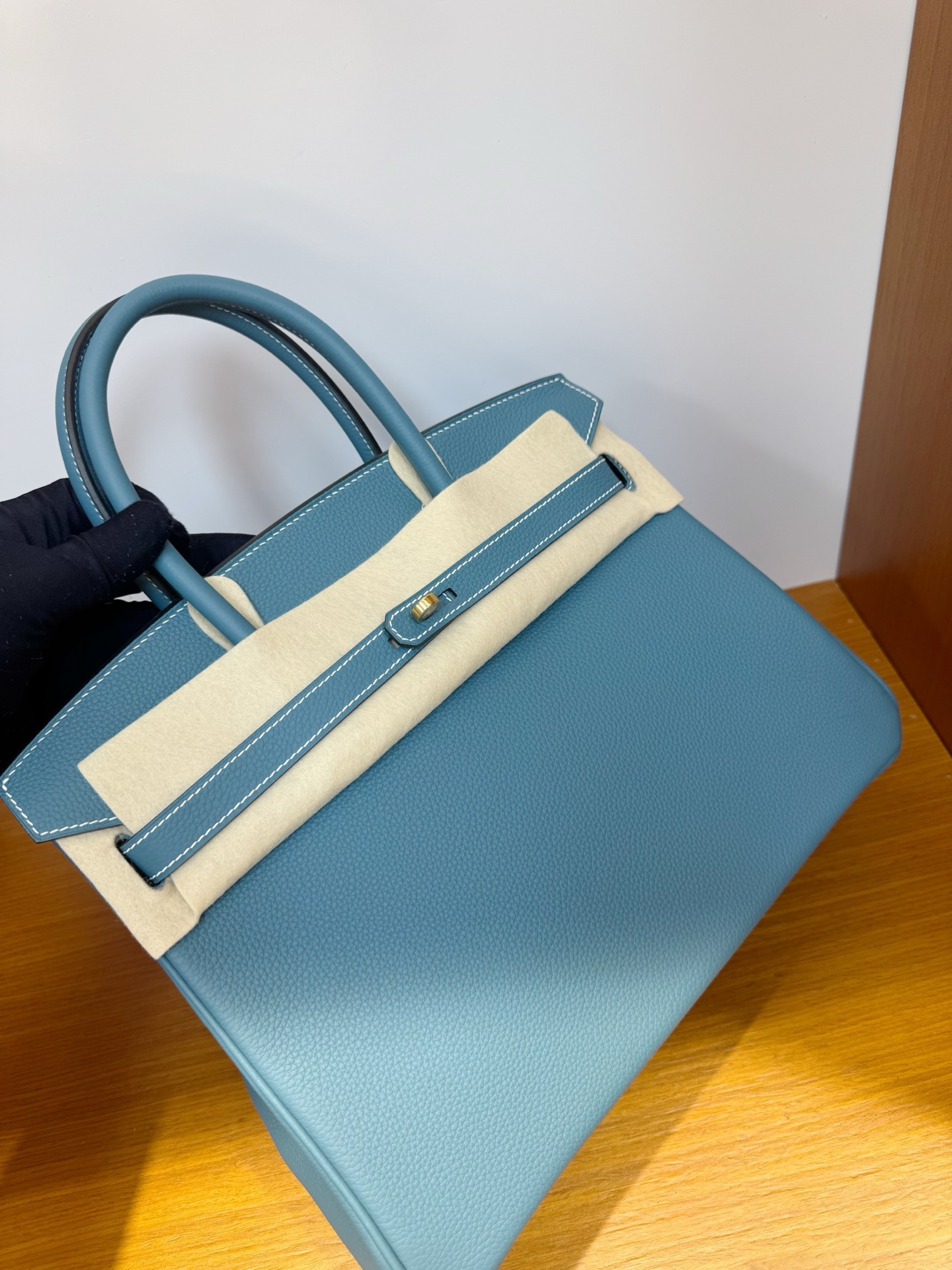 Hermes 一比一 Birkin 鱷魚紋手提包 天蓝色經典款| 11 Hermes 一比一 Birkin 鱷魚紋手提包 天蓝色經典款