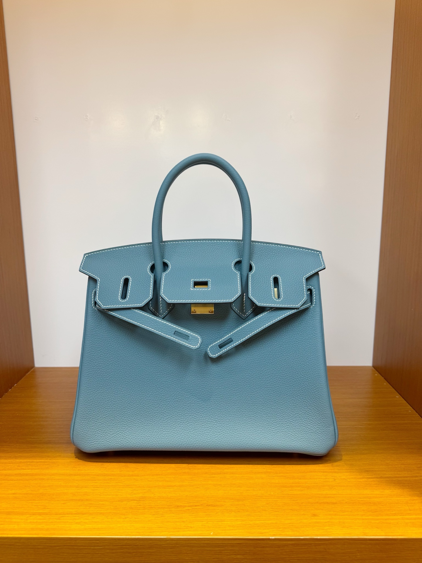 Hermes 一比一 Birkin 鱷魚紋手提包 天蓝色經典款| 7 Hermes 一比一 Birkin 鱷魚紋手提包 天蓝色經典款