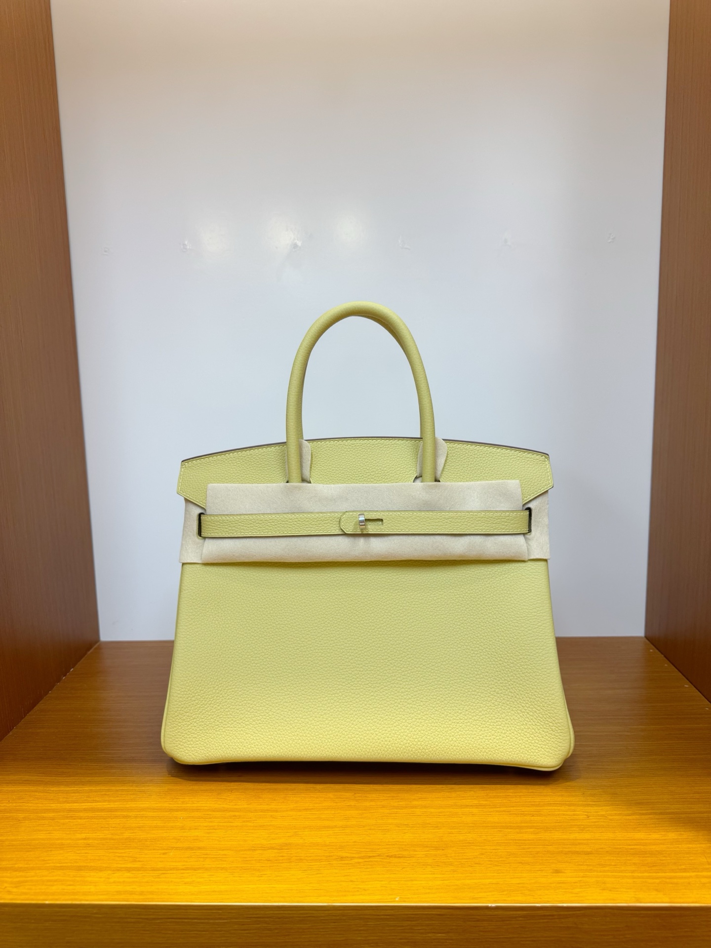 Hermes 高仿 Birkin Togo皮手提包 淡黃清新款