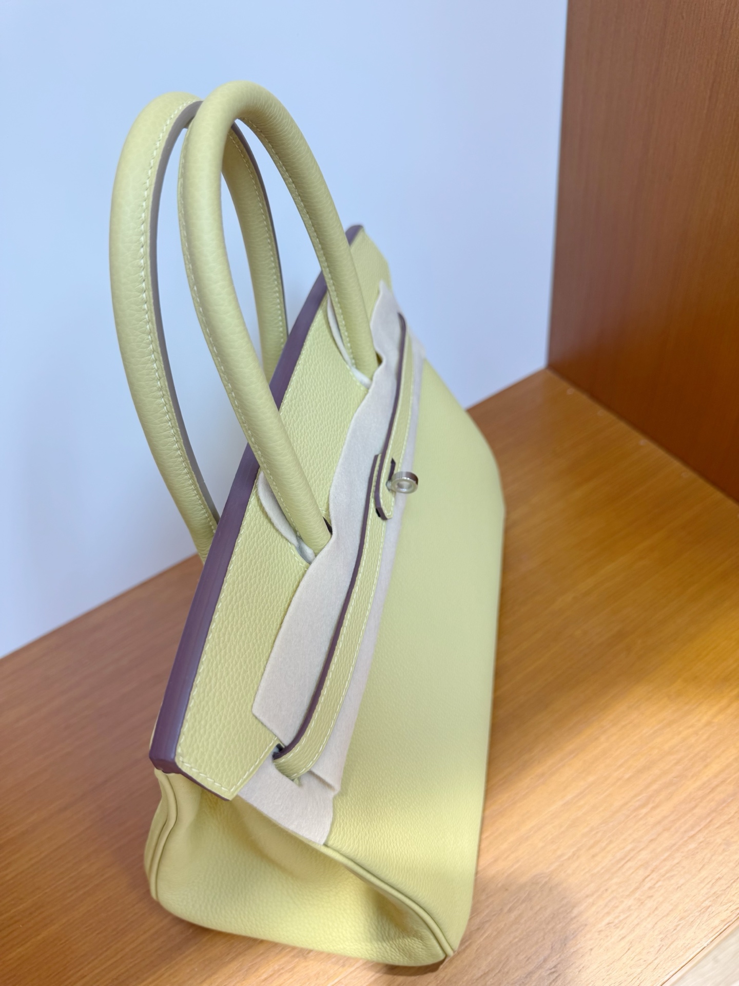 Hermes 高仿 Birkin Togo皮手提包 淡黃清新款| 12 Hermes 高仿 Birkin Togo皮手提包 淡黃清新款