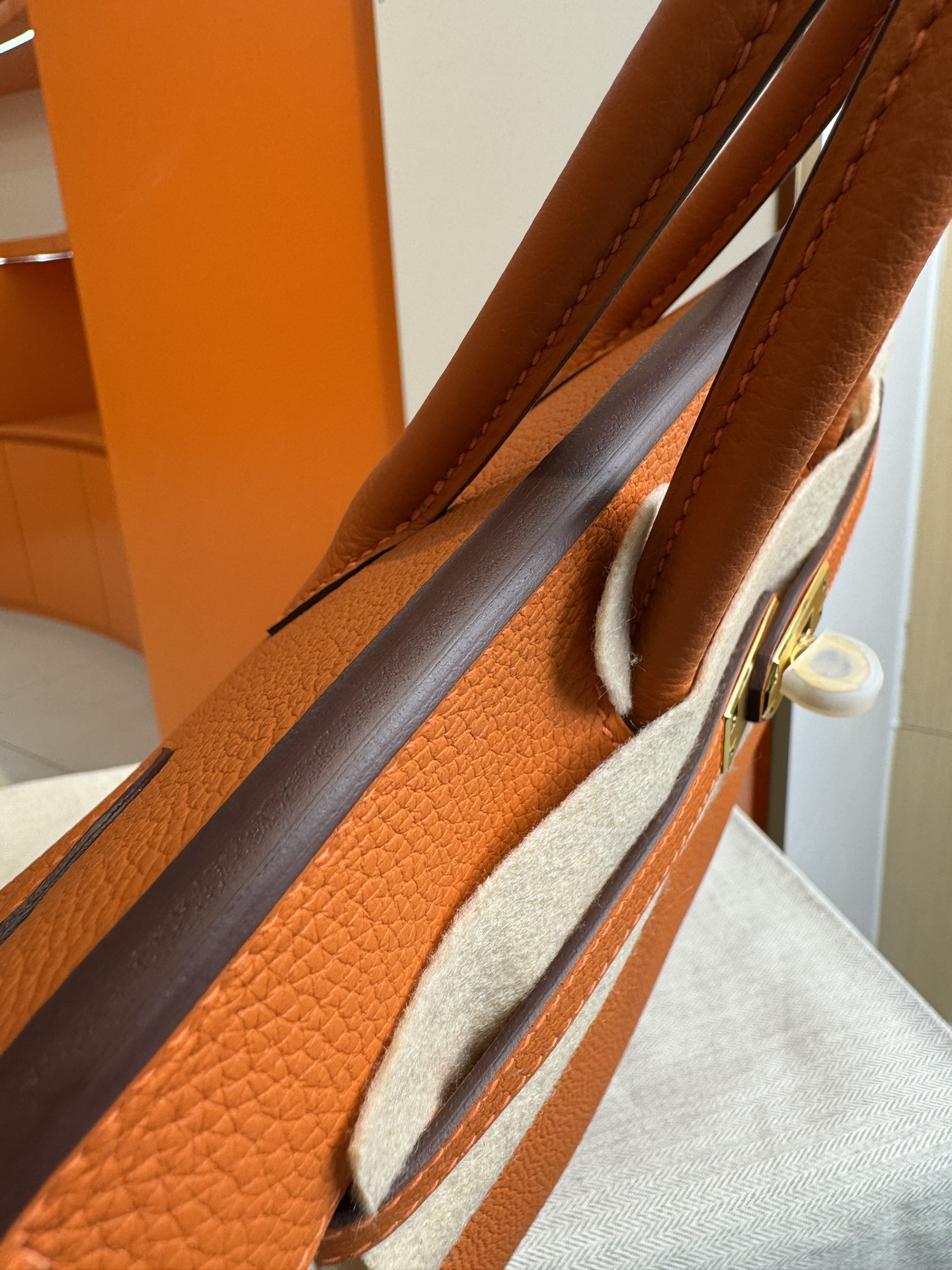 Hermes 原單 女款 Birkin 手提包 橘色 清新百搭款| 9 Hermes 原單 女款 Birkin 手提包 橘色 清新百搭款