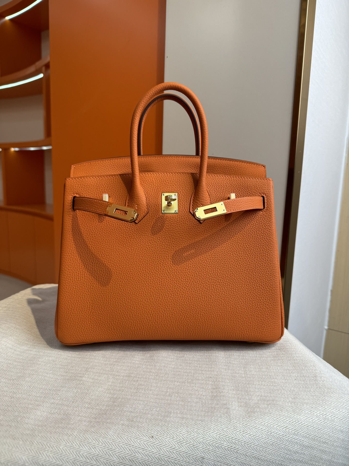 Hermes 原單 女款 Birkin 手提包 橘色 清新百搭款| 8 Hermes 原單 女款 Birkin 手提包 橘色 清新百搭款