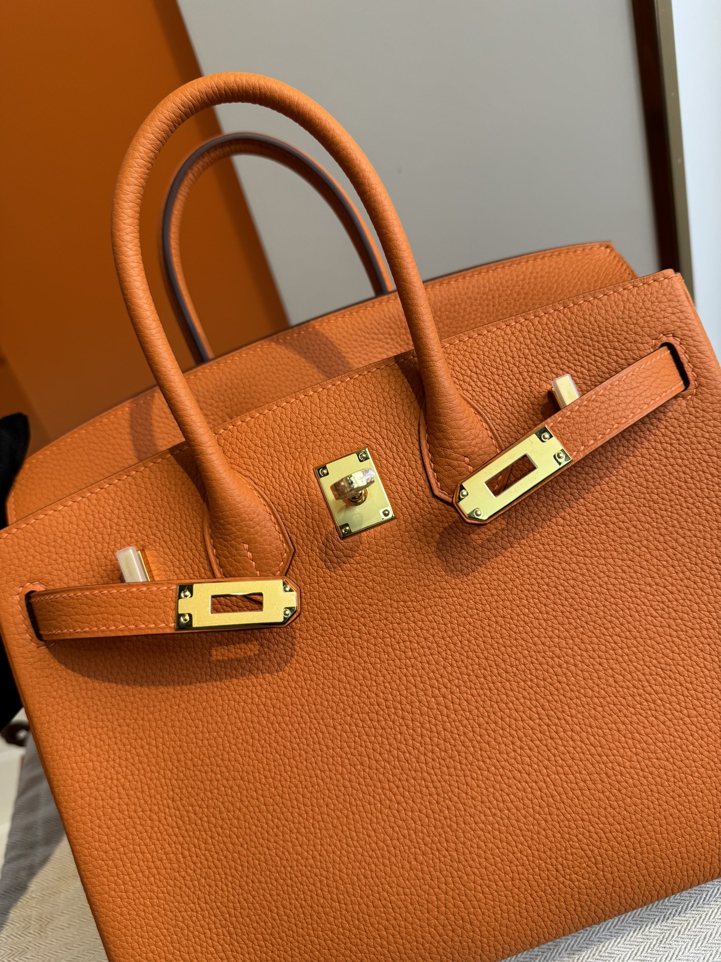 Hermes 原單 女款 Birkin 手提包 橘色 清新百搭款| 7 Hermes 原單 女款 Birkin 手提包 橘色 清新百搭款
