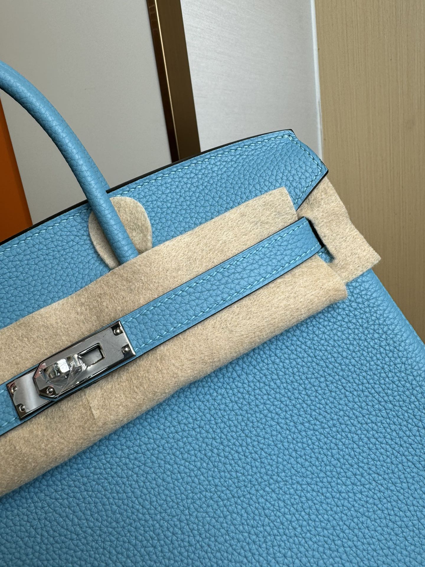 Hermes A貨 女款 Birkin 手提包 湖水藍清新百搭款商務百搭風| 12 Hermes A貨 女款 Birkin 手提包 湖水藍清新百搭款商務百搭風
