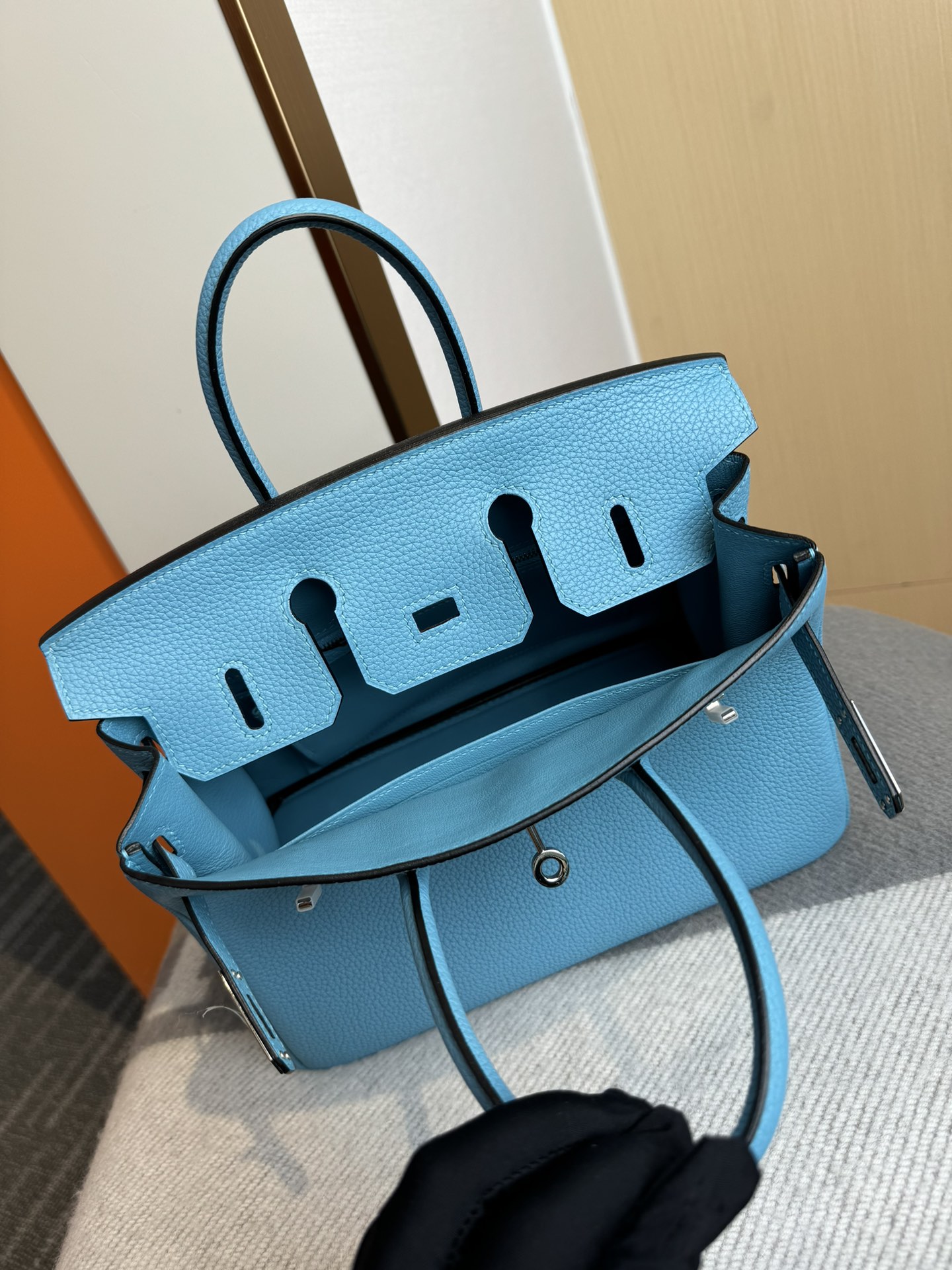 Hermes A貨 女款 Birkin 手提包 湖水藍清新百搭款商務百搭風| 8 Hermes A貨 女款 Birkin 手提包 湖水藍清新百搭款商務百搭風