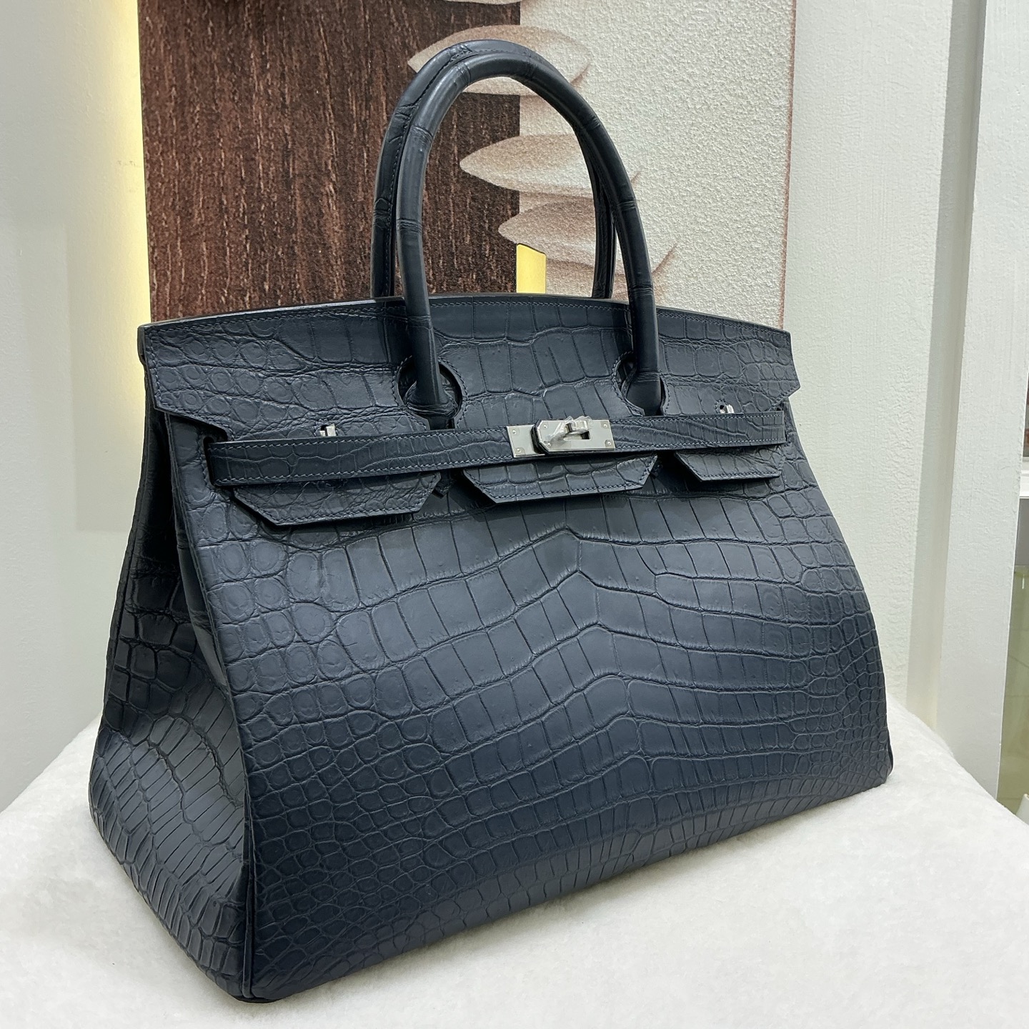 Hermes 原單 女款 Birkin 手提包 深藍拼接款 商務質感風| 10 Hermes 原單 女款 Birkin 手提包 深藍拼接款 商務質感風