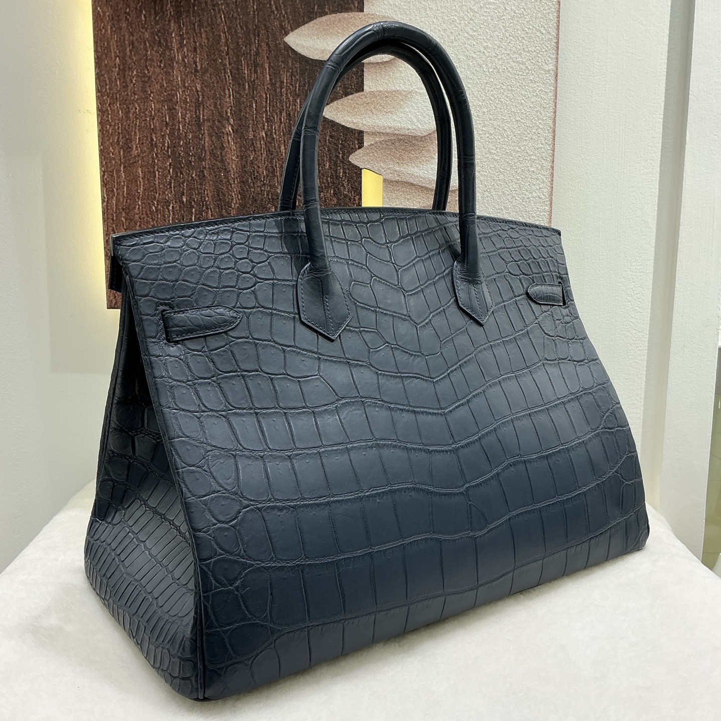Hermes 原單 女款 Birkin 手提包 深藍拼接款 商務質感風| 9 Hermes 原單 女款 Birkin 手提包 深藍拼接款 商務質感風