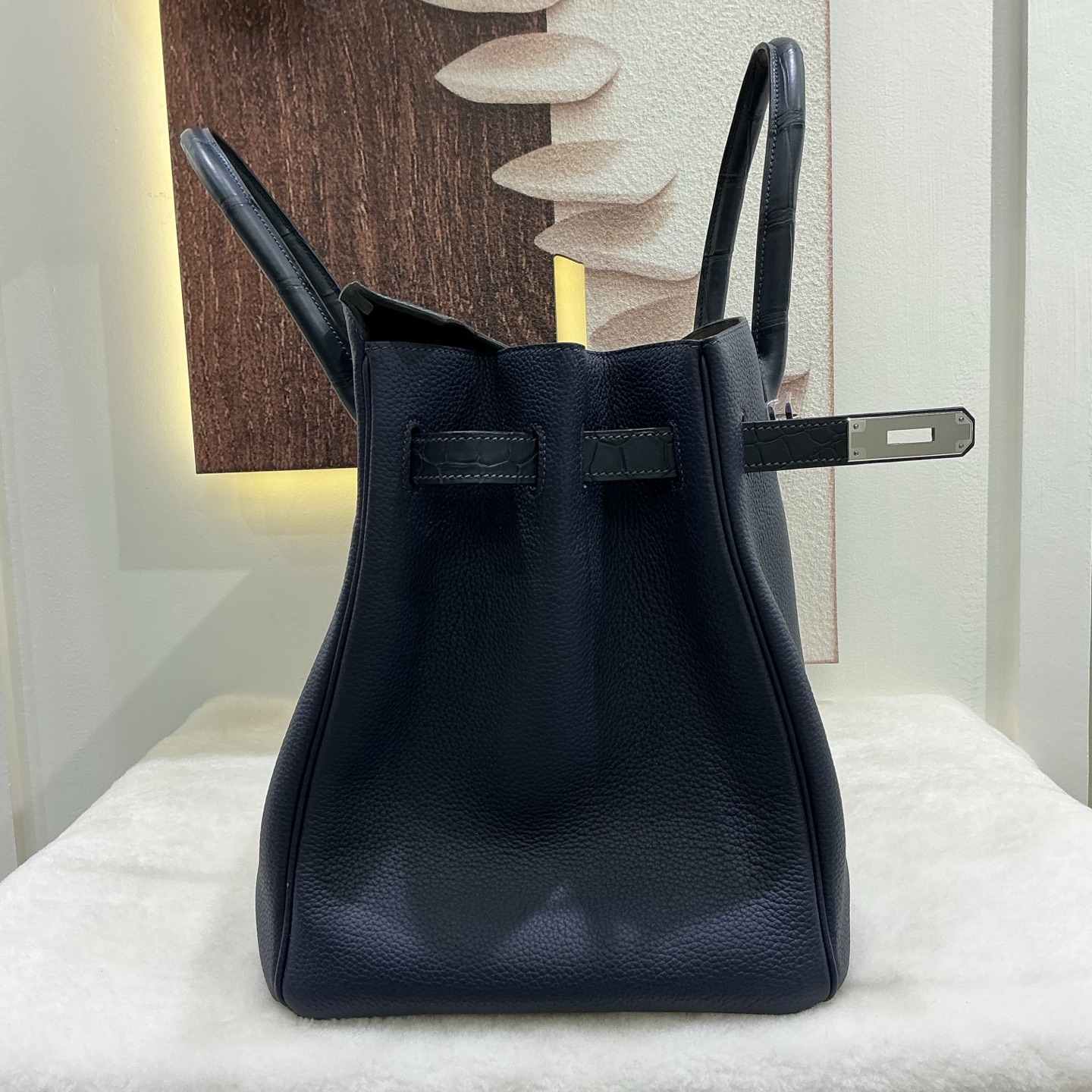 Hermes A貨 女款 Birkin 手提包 藍色鱷魚紋 高級氣場款| 9 Hermes A貨 女款 Birkin 手提包 藍色鱷魚紋 高級氣場款