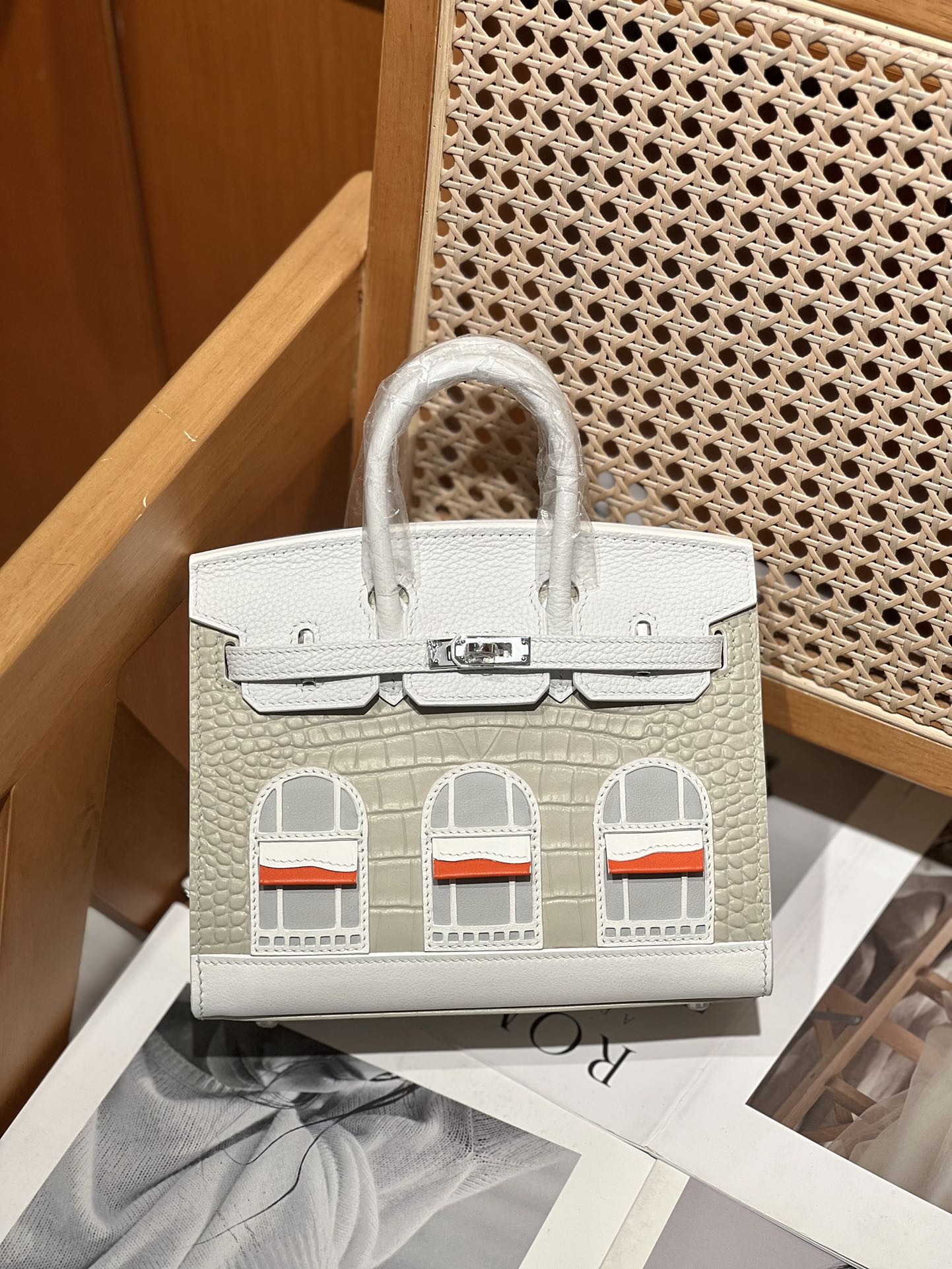 Hermes 原單 女款 Birkin 限量房屋圖案手提包 藝術設計款| 12 Hermes 原單 女款 Birkin 限量房屋圖案手提包 藝術設計款