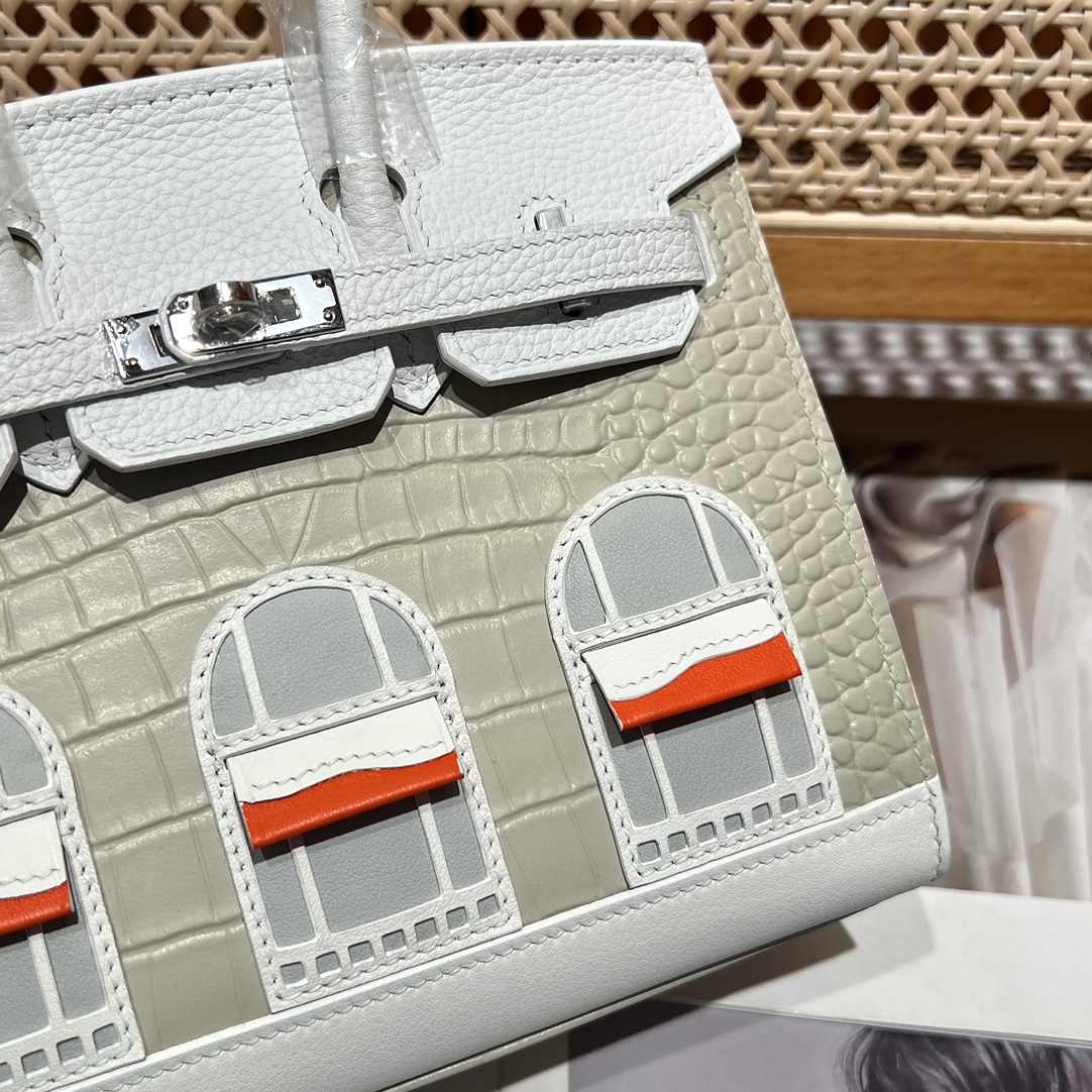 Hermes 原單 女款 Birkin 限量房屋圖案手提包 藝術設計款| 7 Hermes 原單 女款 Birkin 限量房屋圖案手提包 藝術設計款