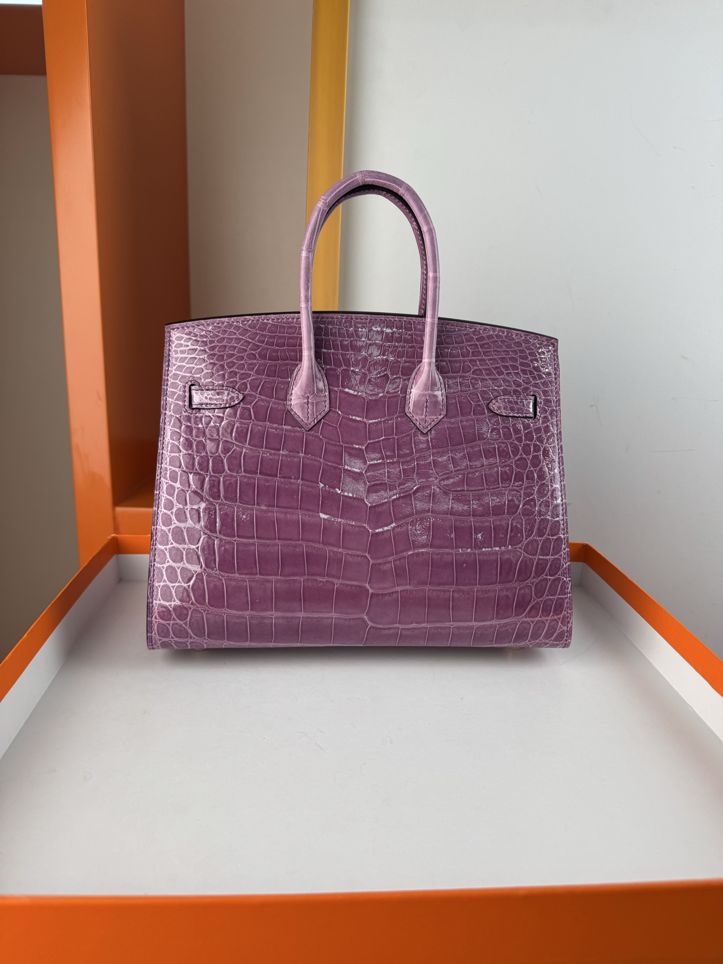 Hermes 原單 女款 Birkin 紫色鱷魚紋手提包 優雅氣場款| 14 Hermes 原單 女款 Birkin 紫色鱷魚紋手提包 優雅氣場款