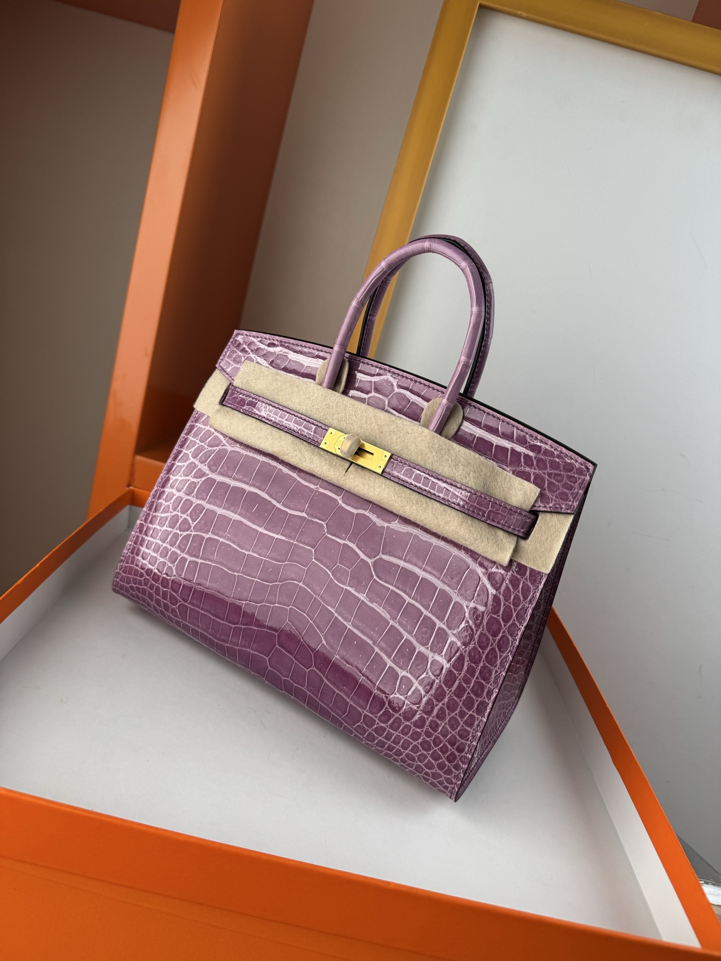 Hermes 原單 女款 Birkin 紫色鱷魚紋手提包 優雅氣場款| 12 Hermes 原單 女款 Birkin 紫色鱷魚紋手提包 優雅氣場款