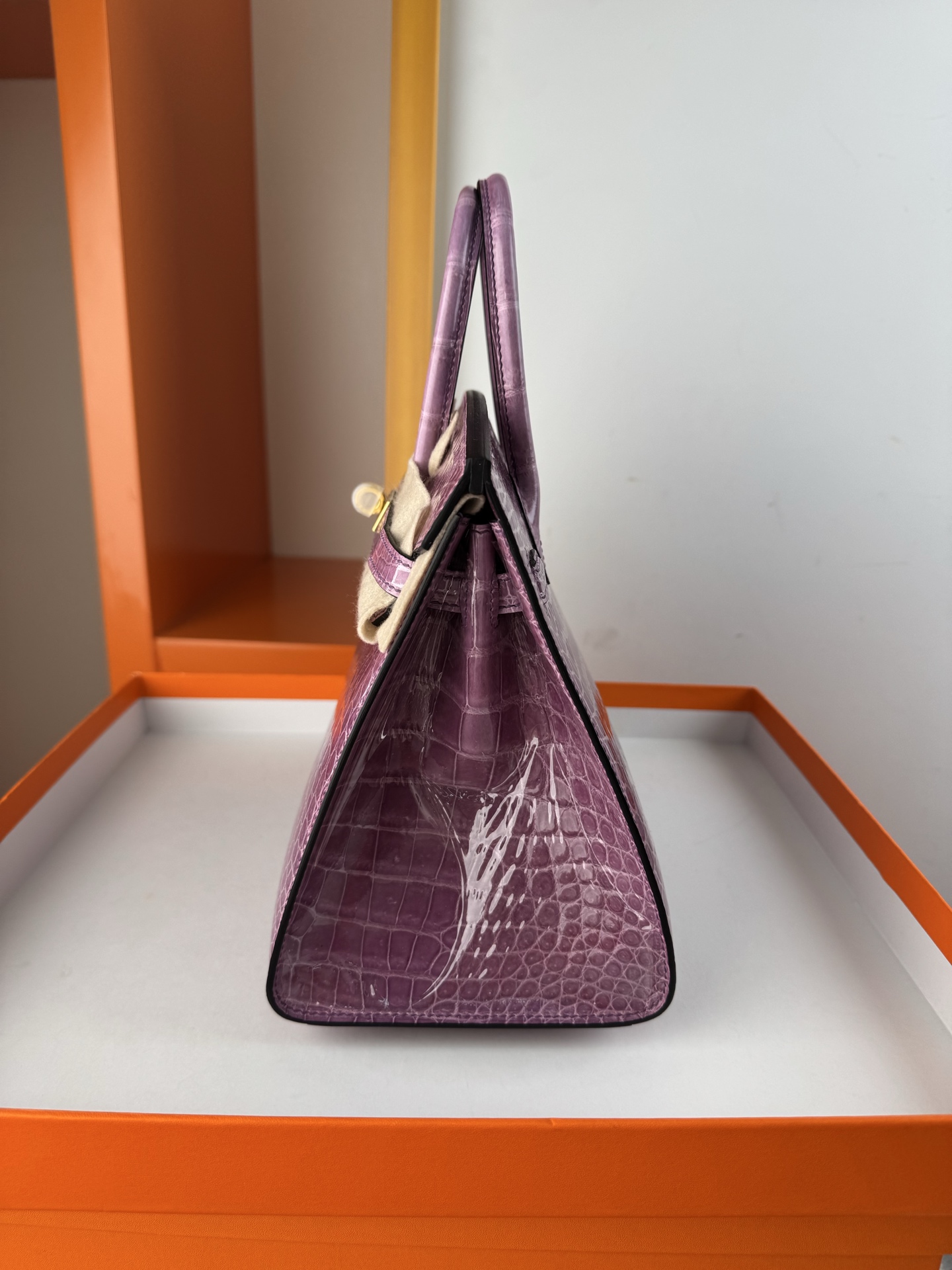 Hermes 原單 女款 Birkin 紫色鱷魚紋手提包 優雅氣場款| 11 Hermes 原單 女款 Birkin 紫色鱷魚紋手提包 優雅氣場款