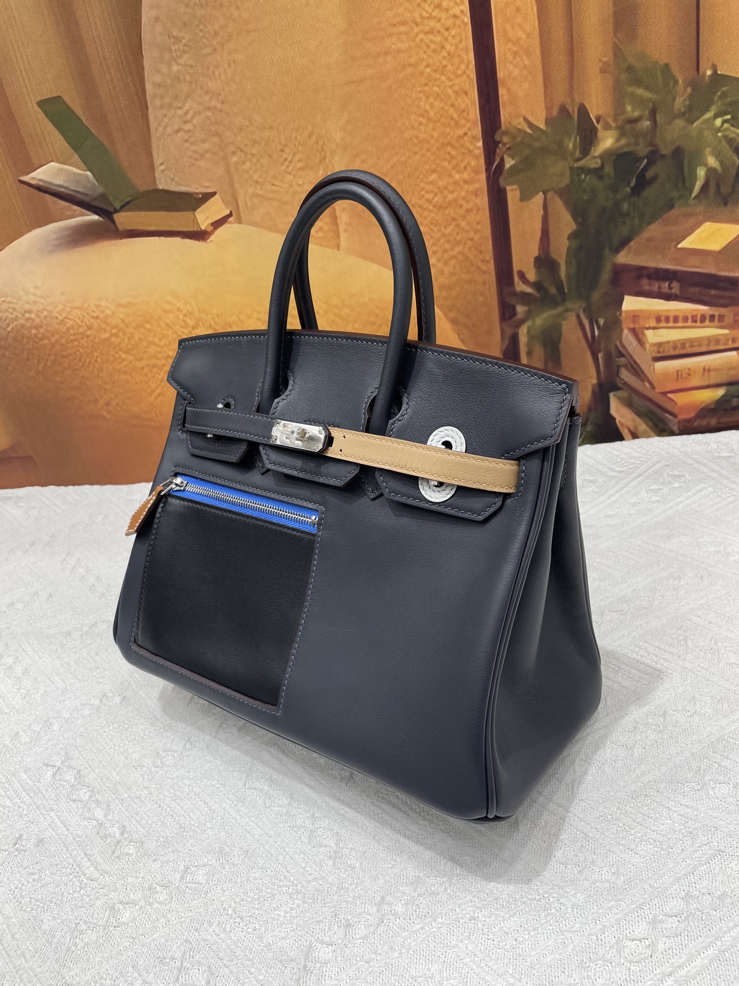 Hermes 原單 女款 Birkin 拼色口袋手提包 機能設計款| 9 Hermes 原單 女款 Birkin 拼色口袋手提包 機能設計款