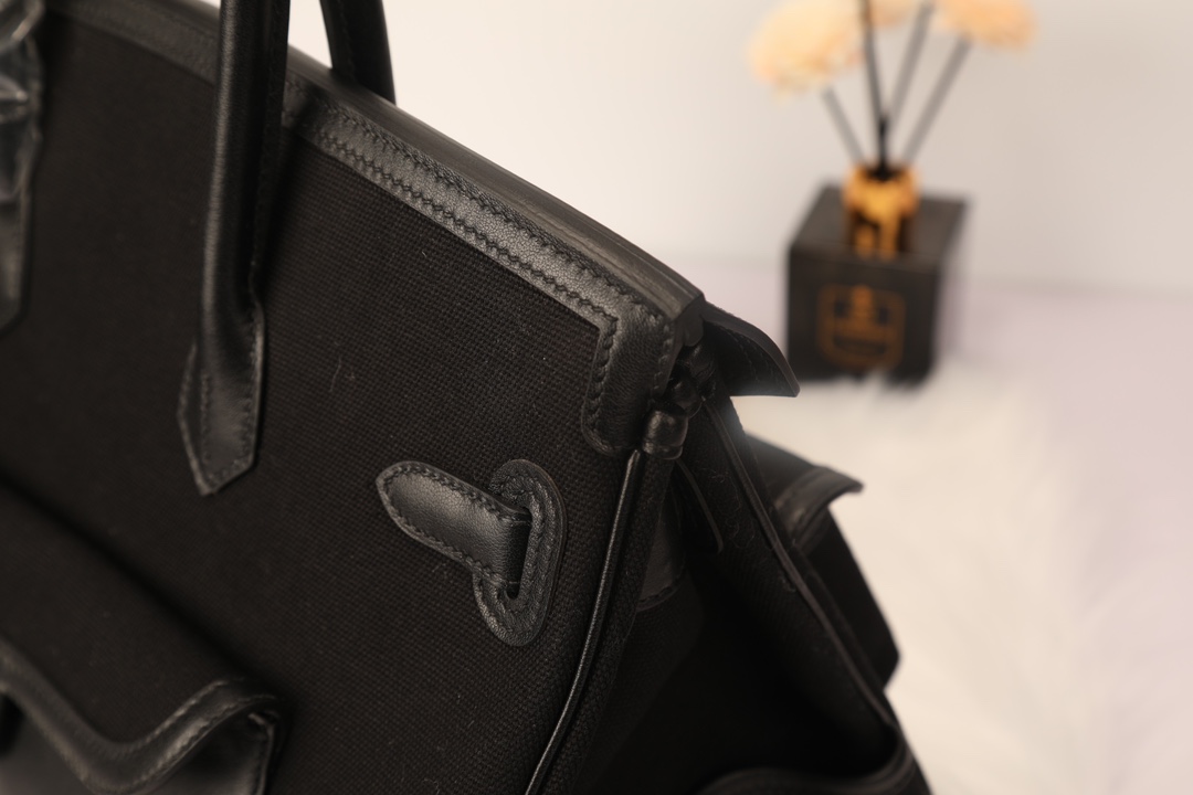 Hermes 原單 女款 Birkin 帆布拼皮口袋手提包 戶外機能風| 8 Hermes 原單 女款 Birkin 帆布拼皮口袋手提包 戶外機能風