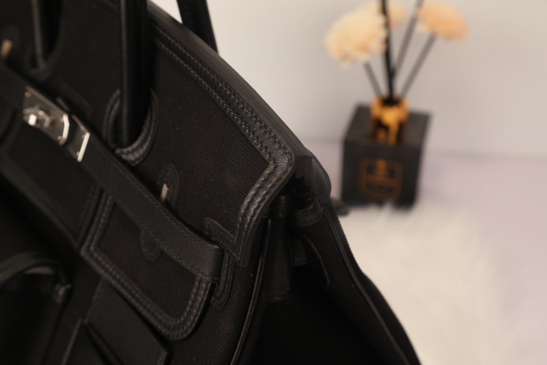 Hermes 原單 女款 Birkin 帆布拼皮口袋手提包 戶外機能風| 7 Hermes 原單 女款 Birkin 帆布拼皮口袋手提包 戶外機能風