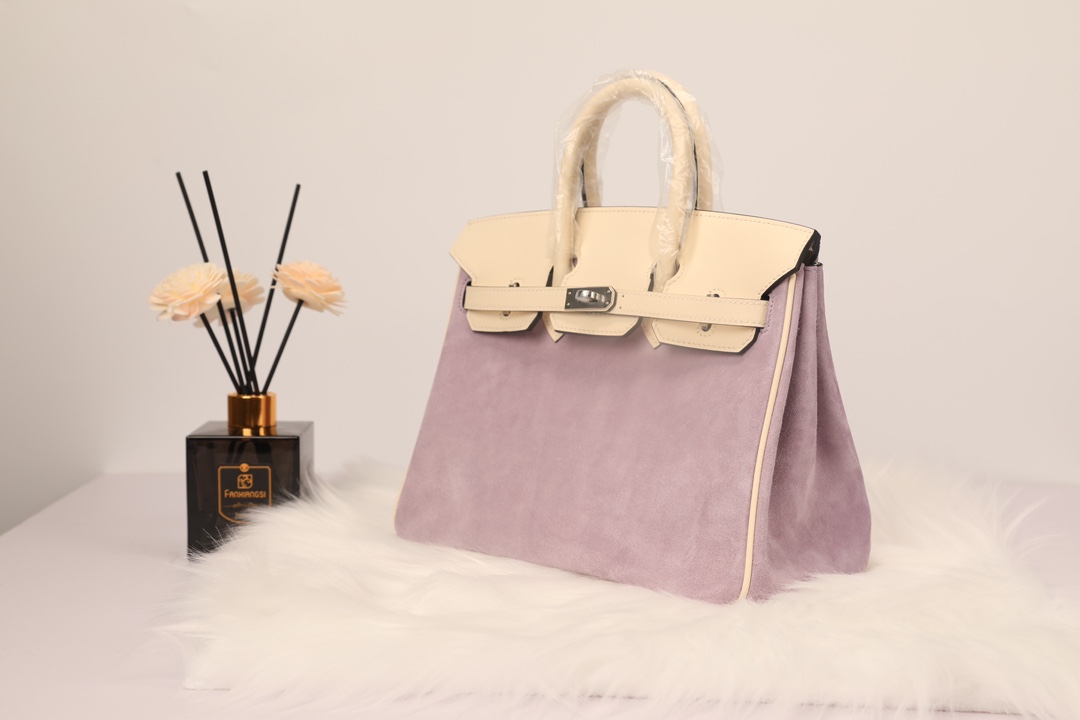 Hermes 原單 女款 Birkin 奶油紫拼皮手提包 溫柔氣質款| 14 Hermes 原單 女款 Birkin 奶油紫拼皮手提包 溫柔氣質款