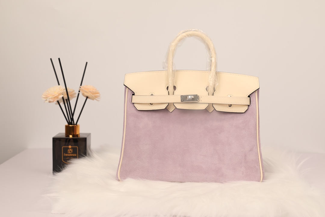 Hermes 原單 女款 Birkin 奶油紫拼皮手提包 溫柔氣質款| 13 Hermes 原單 女款 Birkin 奶油紫拼皮手提包 溫柔氣質款