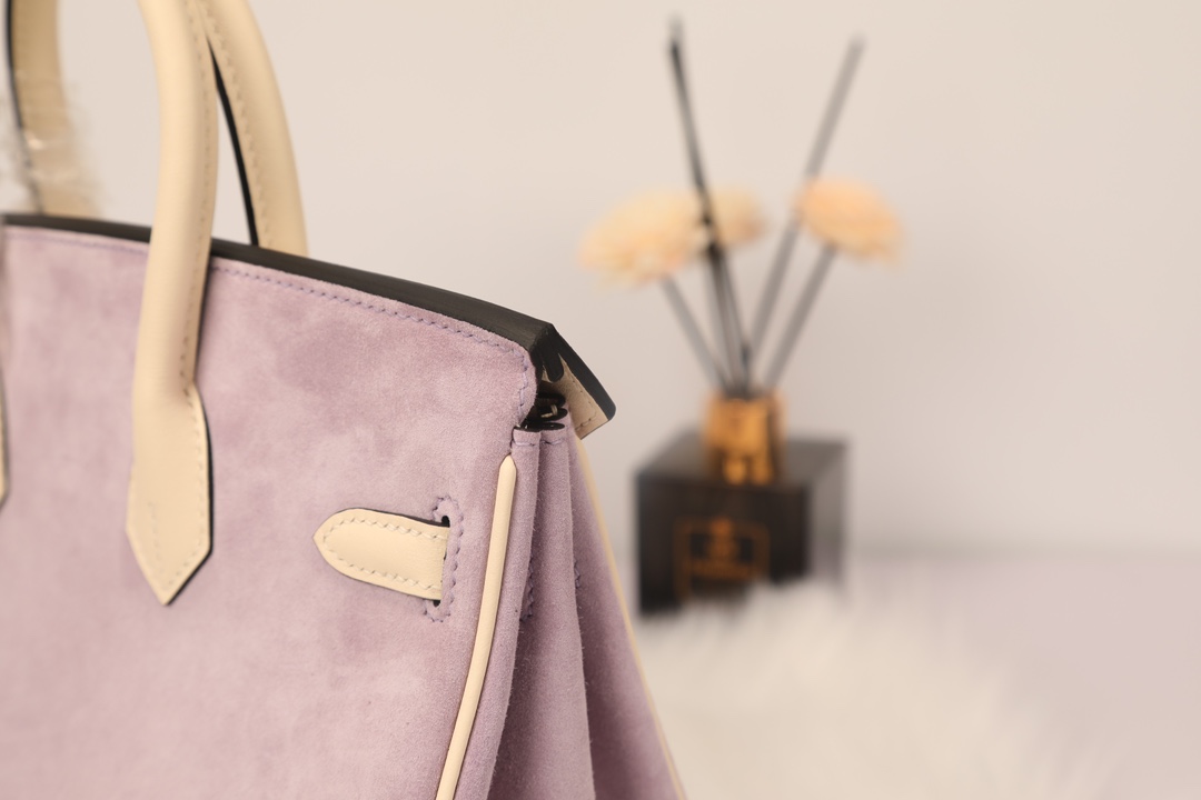 Hermes 原單 女款 Birkin 奶油紫拼皮手提包 溫柔氣質款| 10 Hermes 原單 女款 Birkin 奶油紫拼皮手提包 溫柔氣質款