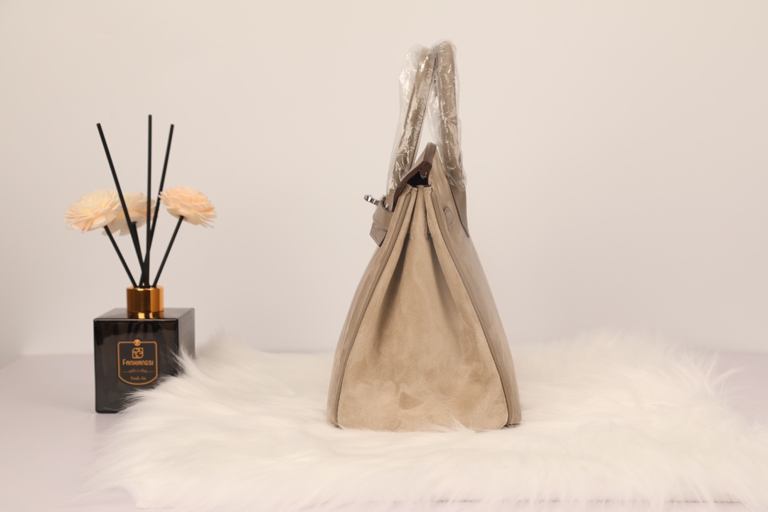 Hermes 原單 女款 Birkin 奶茶卡其麂皮手提包 溫柔氣質高級款| 11 Hermes 原單 女款 Birkin 奶茶卡其麂皮手提包 溫柔氣質高級款