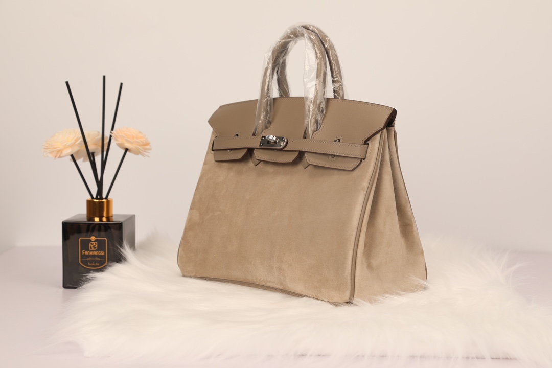 Hermes 原單 女款 Birkin 奶茶卡其麂皮手提包 溫柔氣質高級款| 10 Hermes 原單 女款 Birkin 奶茶卡其麂皮手提包 溫柔氣質高級款