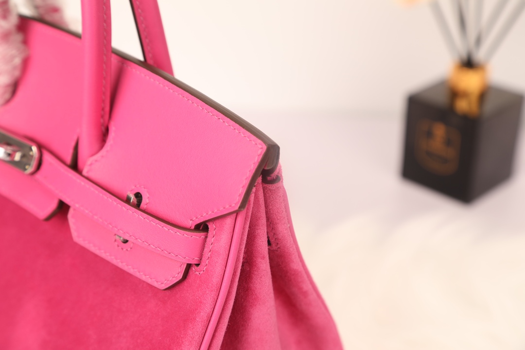 Hermes 高仿 女款 Birkin 玫紅麂皮手提包 吸睛時尚亮色款| 11 Hermes 高仿 女款 Birkin 玫紅麂皮手提包 吸睛時尚亮色款