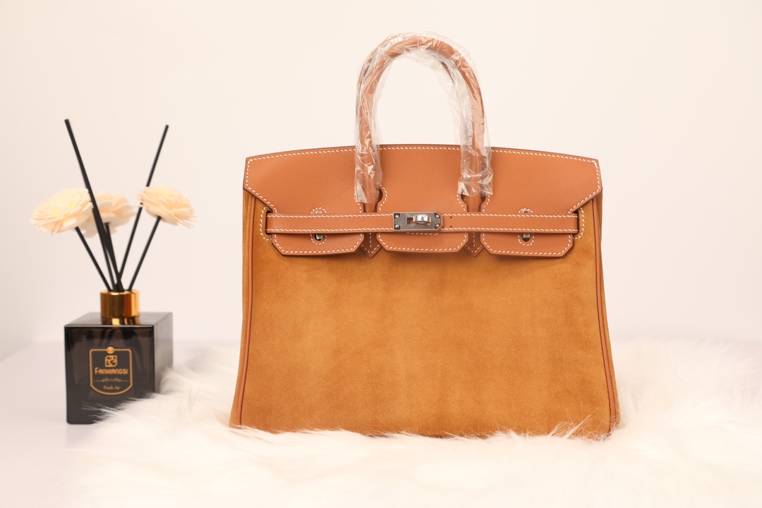 Hermes 高仿 女款 Birkin 焦糖橘麂皮手提包 復古時尚高級款| 7 Hermes 高仿 女款 Birkin 焦糖橘麂皮手提包 復古時尚高級款