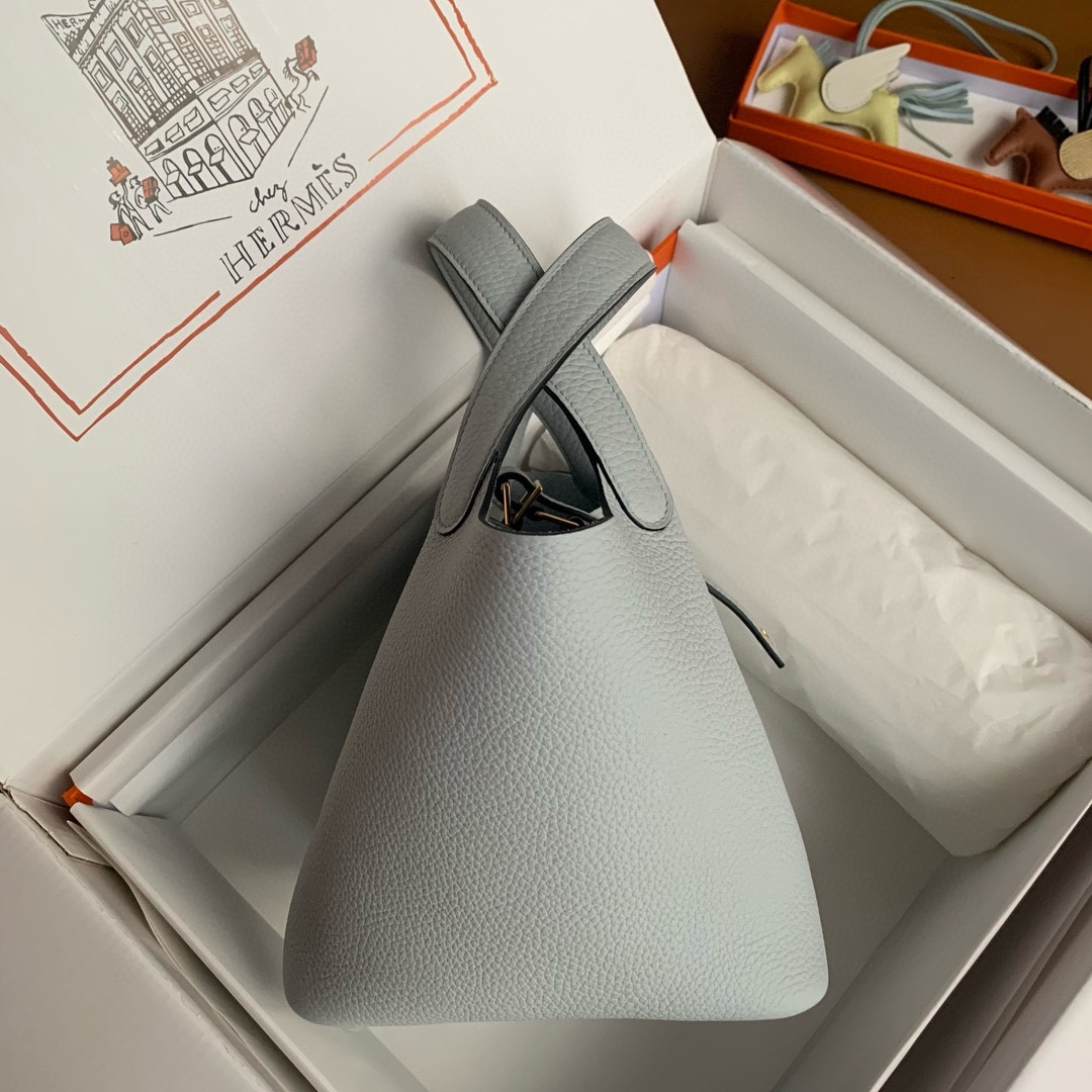 Hermes 一比一 Picotin 菜籃子 冰川藍手提包 清新氣質爆款色| 8 Hermes 一比一 Picotin 菜籃子 冰川藍手提包 清新氣質爆款色