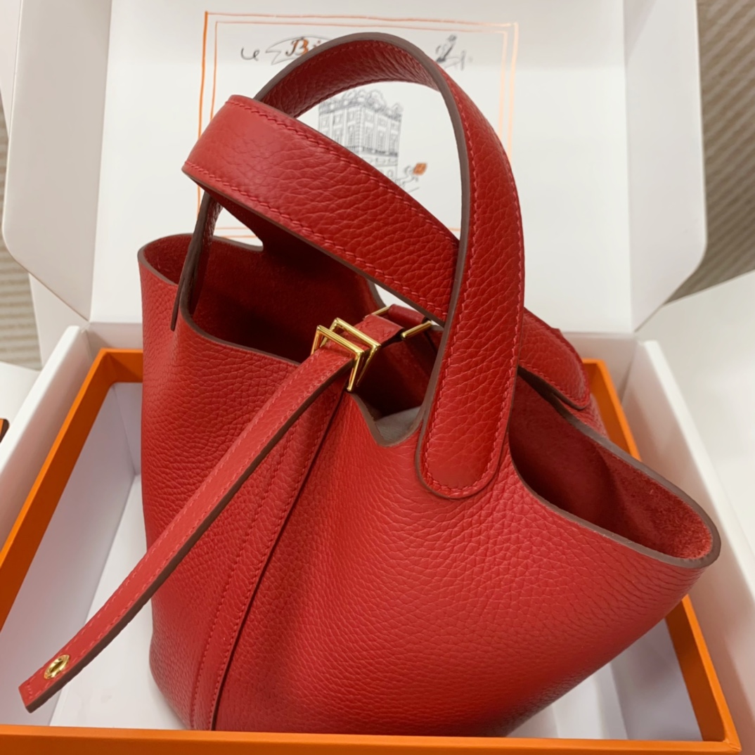 Hermes 高仿 Picotin 菜籃子 正紅手提包 高級吸睛氣場款| 10 Hermes 高仿 Picotin 菜籃子 正紅手提包 高級吸睛氣場款