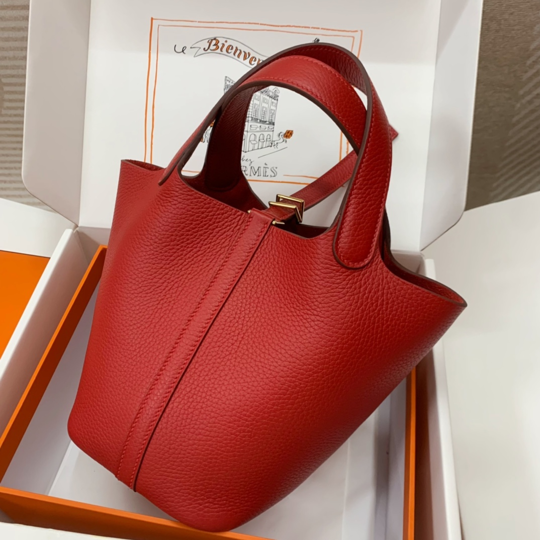 Hermes 高仿 Picotin 菜籃子 正紅手提包 高級吸睛氣場款| 9 Hermes 高仿 Picotin 菜籃子 正紅手提包 高級吸睛氣場款