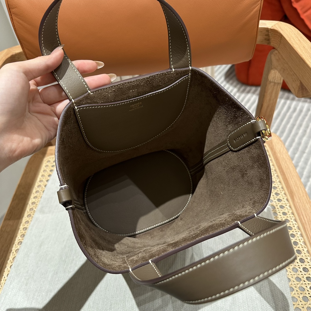 Hermes 高仿 女款 Picotin Lock 菜籃子包 手提水桶包 簡約通勤風| 8 Hermes 高仿 女款 Picotin Lock 菜籃子包 手提水桶包 簡約通勤風