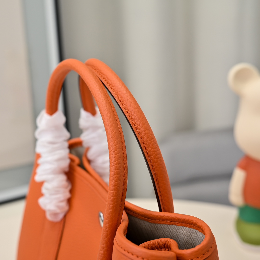Hermes 高仿 Garden Party 橘色全皮手提包 女款經典大容量托特包| 13 Hermes 高仿 Garden Party 橘色全皮手提包 女款經典大容量托特包