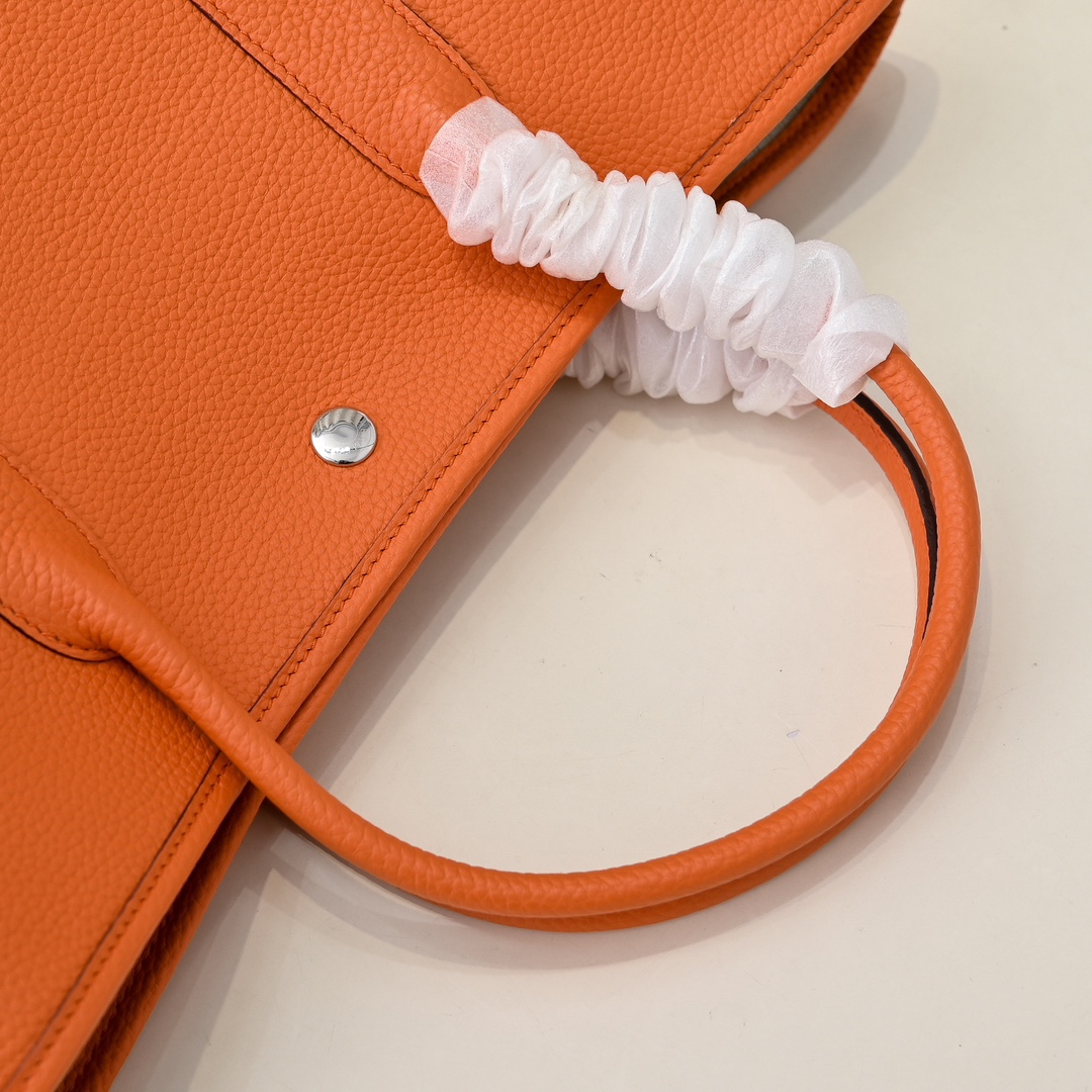 Hermes 高仿 Garden Party 橘色全皮手提包 女款經典大容量托特包| 9 Hermes 高仿 Garden Party 橘色全皮手提包 女款經典大容量托特包