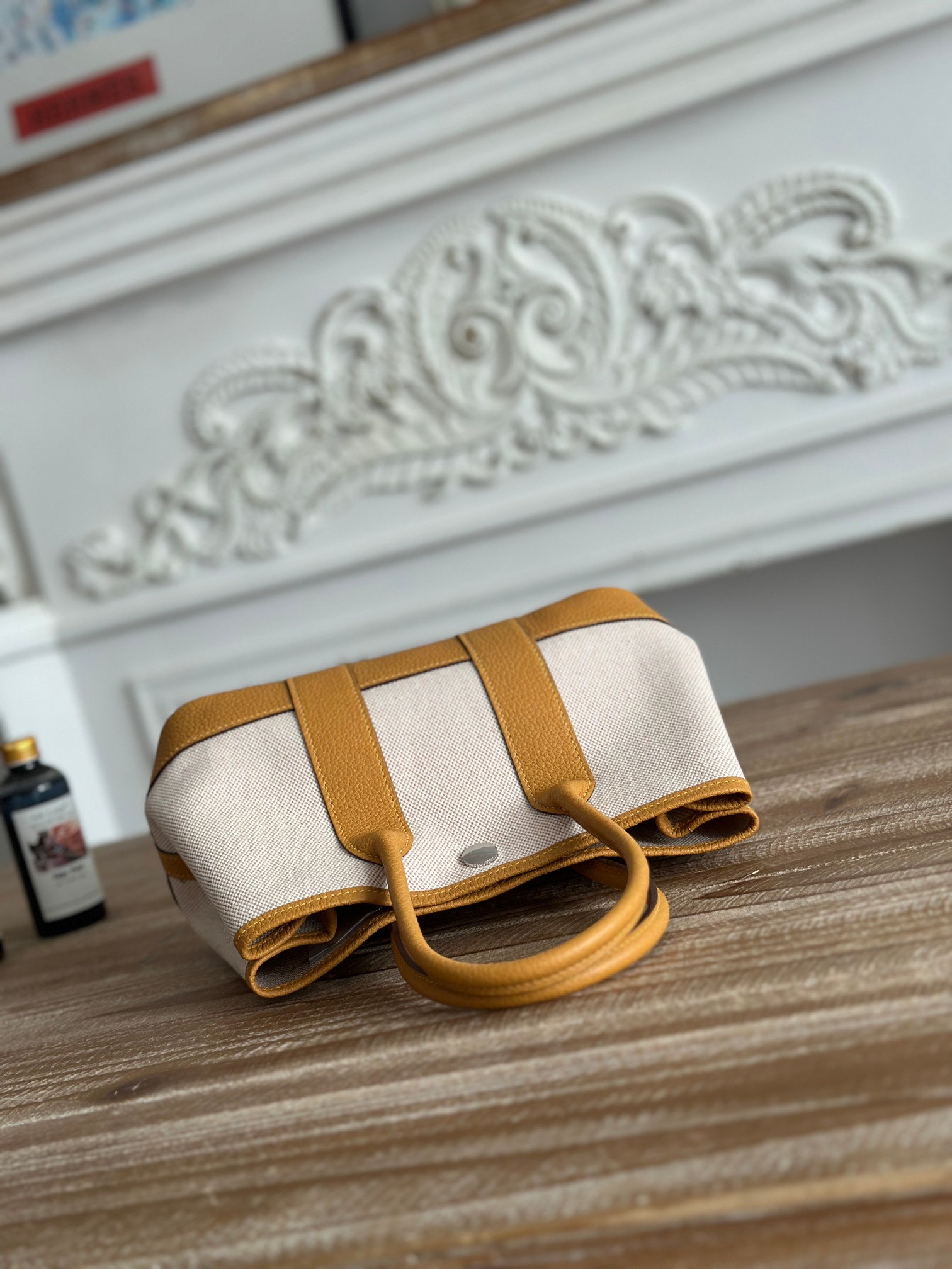 Hermes 高仿 Garden Party 棕色拼帆布手提包 女款經典托特包| 13 Hermes 高仿 Garden Party 棕色拼帆布手提包 女款經典托特包