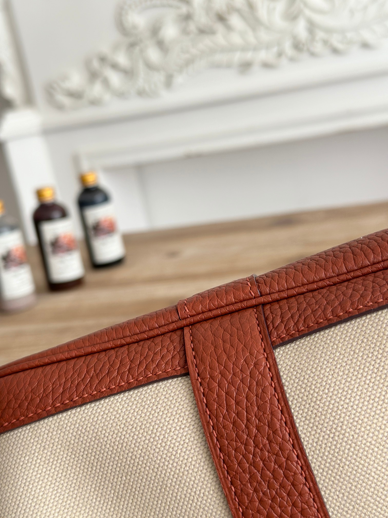 Hermes 原單 Garden Party 米白拼棕手提包 女款優雅托特包| 11 Hermes 原單 Garden Party 米白拼棕手提包 女款優雅托特包