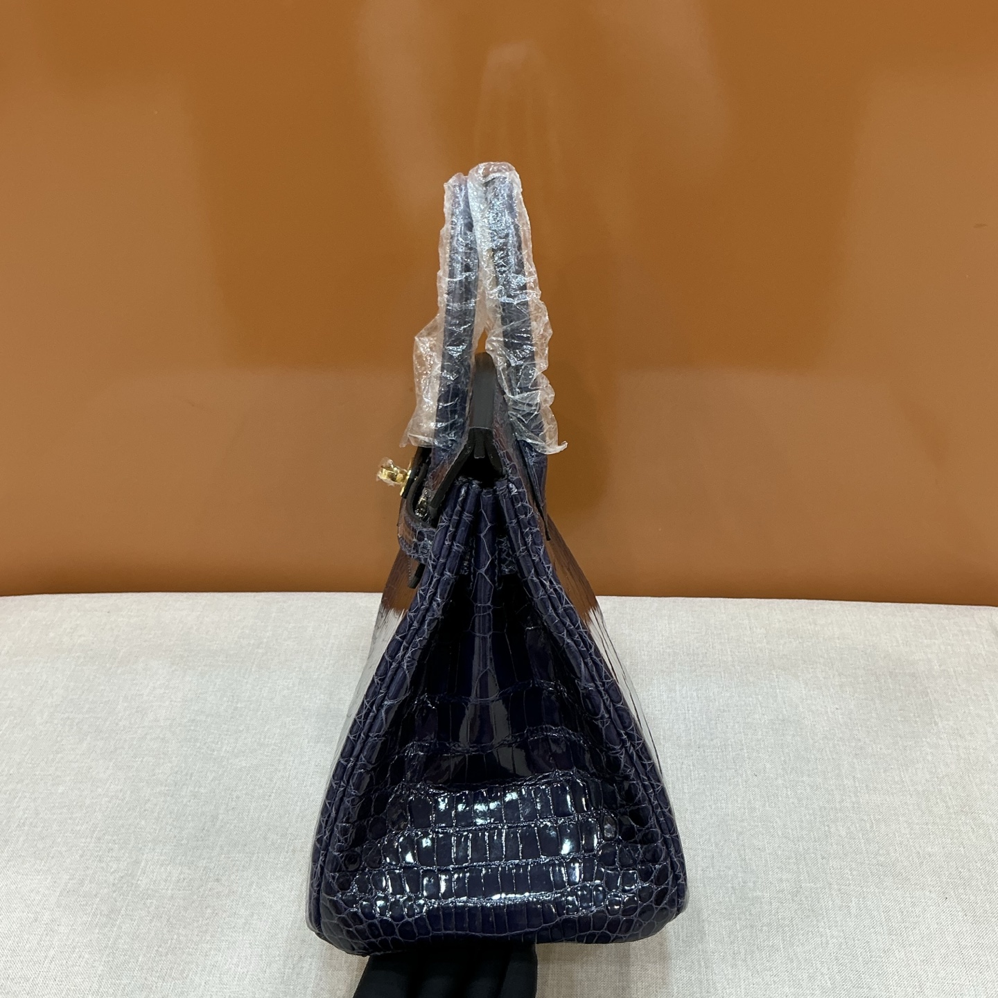 Hermes A貨 女款 Birkin 鱷魚紋手提包 深藍高級款| 12 Hermes A貨 女款 Birkin 鱷魚紋手提包 深藍高級款