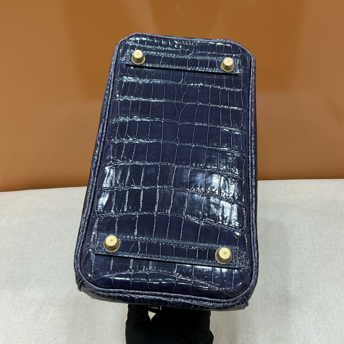 Hermes A貨 女款 Birkin 鱷魚紋手提包 深藍高級款| 11 Hermes A貨 女款 Birkin 鱷魚紋手提包 深藍高級款