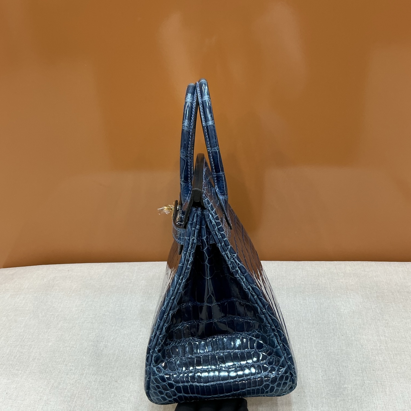 Hermes A貨 女款 Birkin 鱷魚紋手提包 深藍高級款| 7 Hermes A貨 女款 Birkin 鱷魚紋手提包 深藍高級款