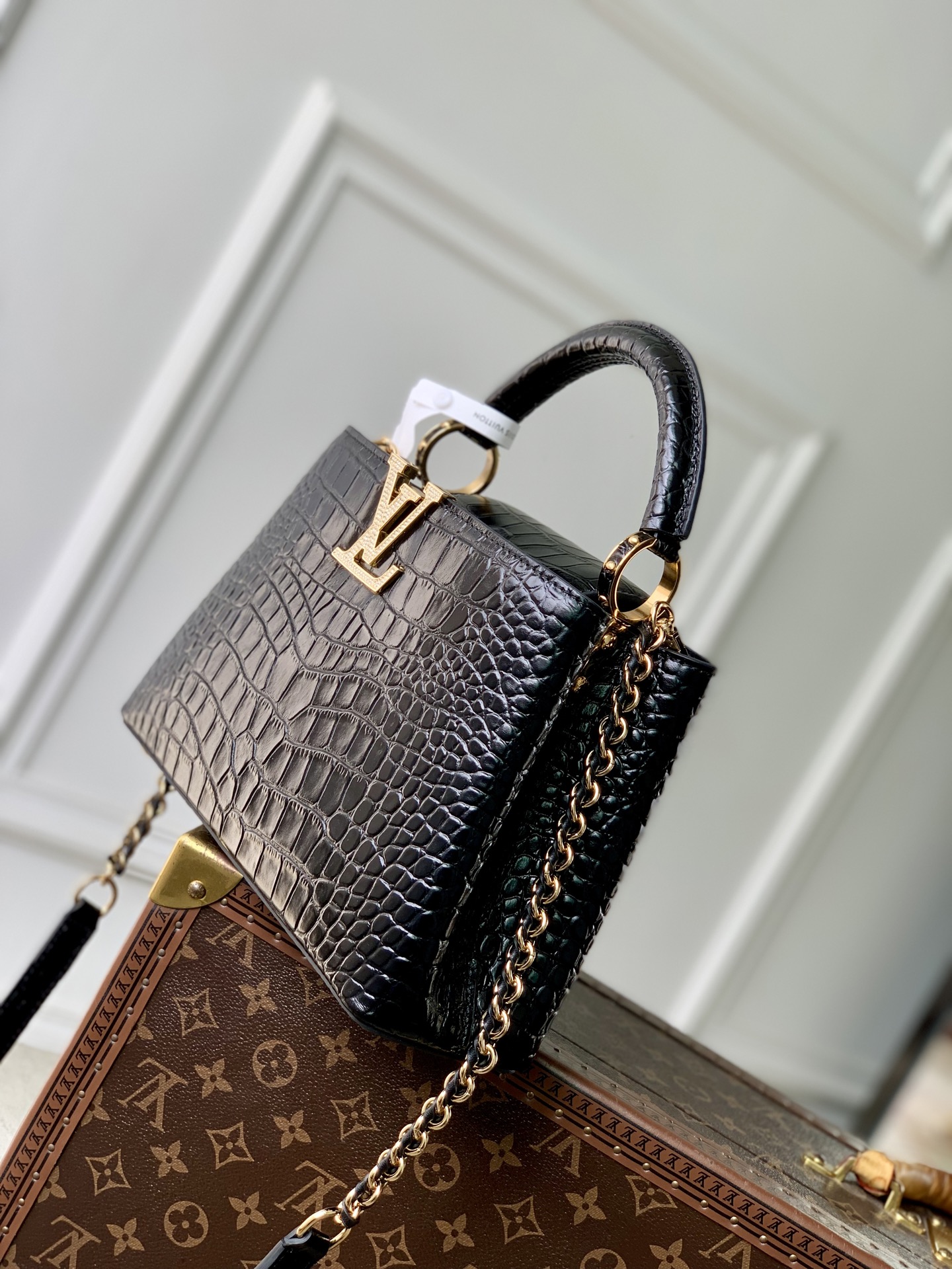 LV 原單 女款 Petite Malle 鎖扣鏈條包 時尚迷你斜背包| 14 LV 原單 女款 Petite Malle 鎖扣鏈條包 時尚迷你斜背包
