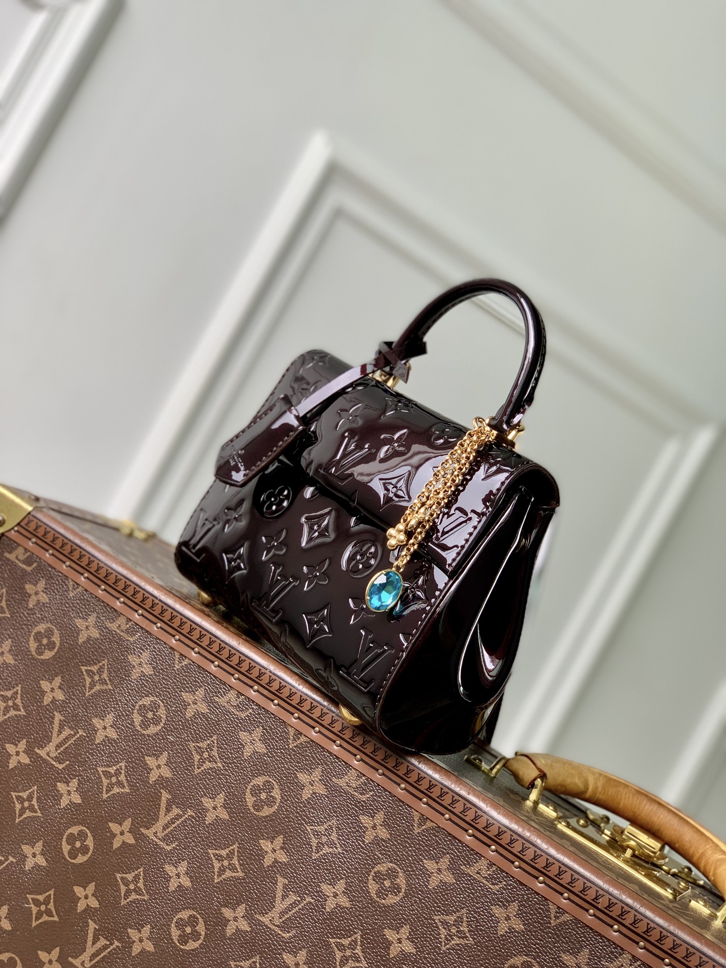 LV 原單 女款 Vernis 壓紋漆皮迷你手提包 高端氣質斜背包| 14 LV 原單 女款 Vernis 壓紋漆皮迷你手提包 高端氣質斜背包