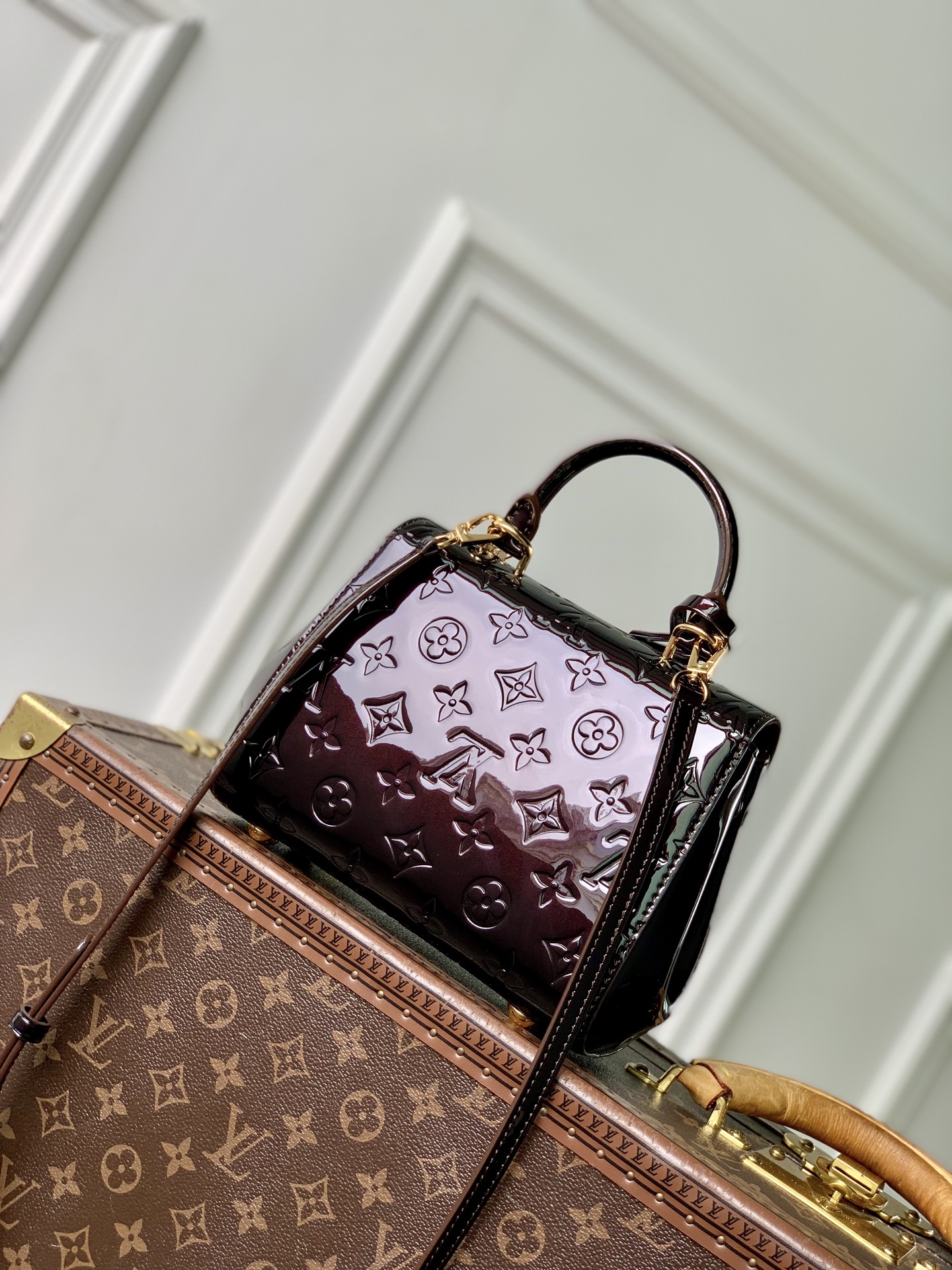 LV 原單 女款 Vernis 壓紋漆皮迷你手提包 高端氣質斜背包| 13 LV 原單 女款 Vernis 壓紋漆皮迷你手提包 高端氣質斜背包