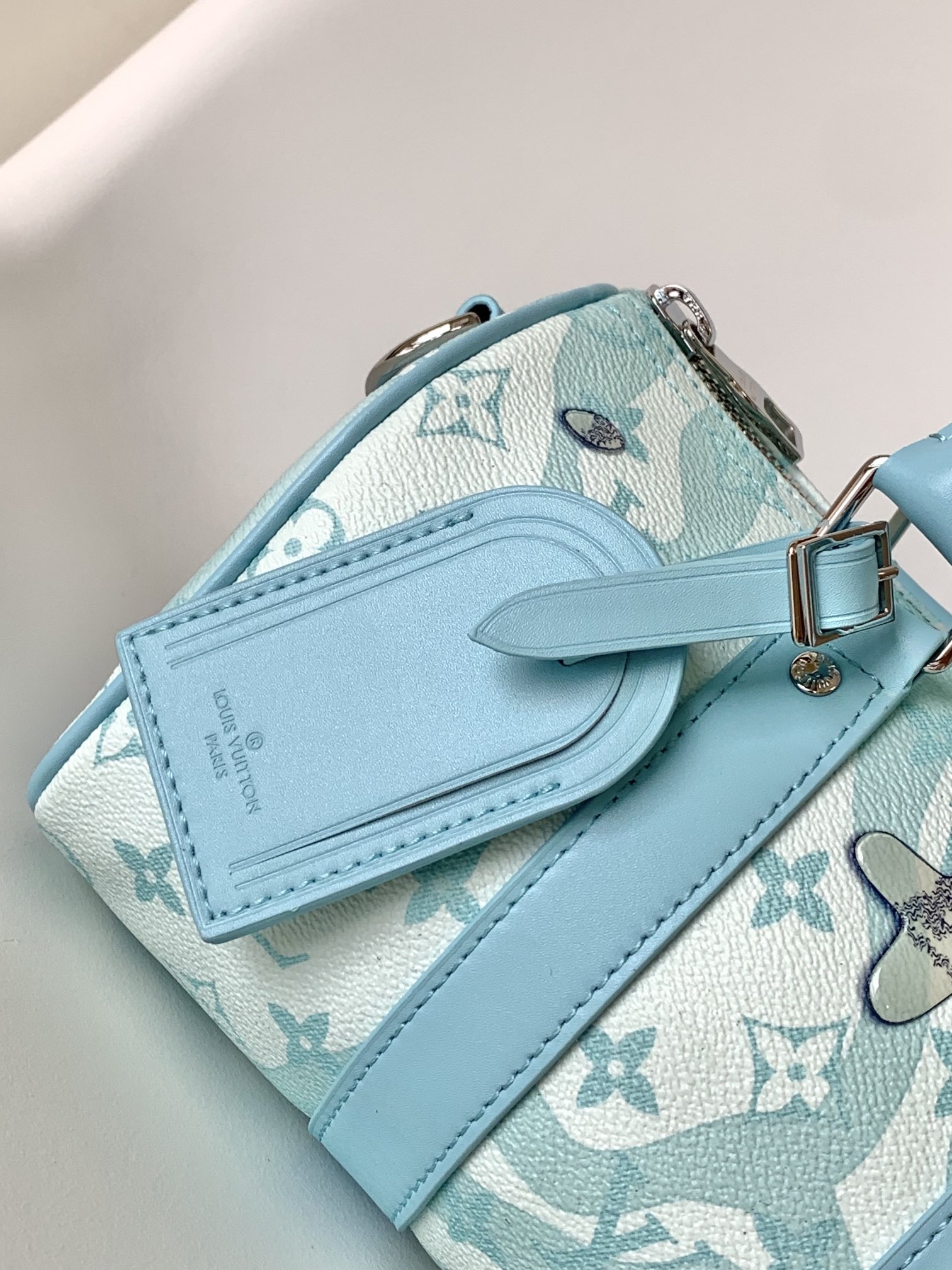 LV 高仿 女款 Speedy 天藍印花手提包 小號斜背包| 11 LV 高仿 女款 Speedy 天藍印花手提包 小號斜背包