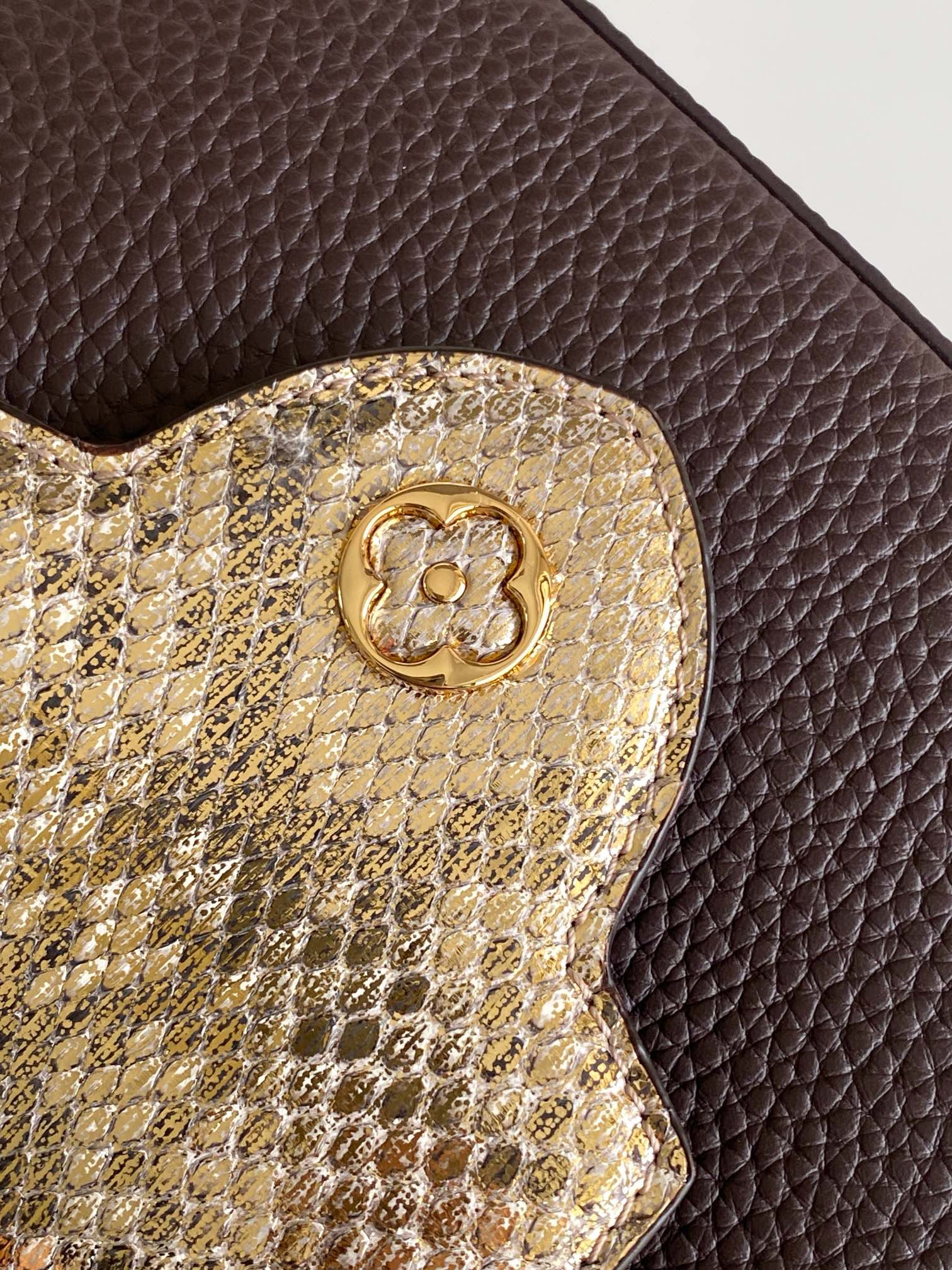 LV 原單 女款 Capucines 深棕蛇紋手提包 商務風斜背包| 9 LV 原單 女款 Capucines 深棕蛇紋手提包 商務風斜背包