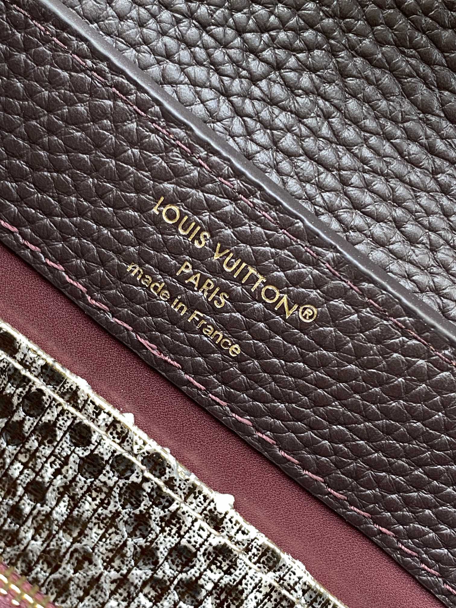 LV 原單 女款 Capucines 深棕蛇紋手提包 商務風斜背包| 7 LV 原單 女款 Capucines 深棕蛇紋手提包 商務風斜背包