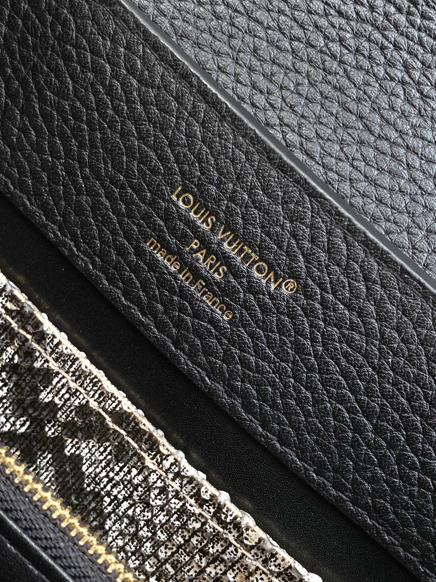 LV 高仿 女款 Capucines 黑金蛇紋手提包 商務風斜背包| 7 LV 高仿 女款 Capucines 黑金蛇紋手提包 商務風斜背包