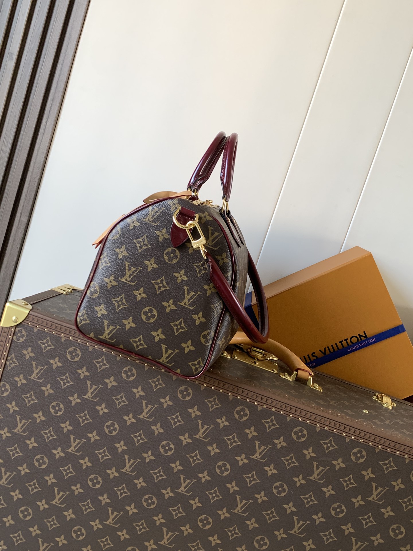 LV 原單 女款 Monogram 酒紅 Speedy 手提斜背包| 6 LV 原單 女款 Monogram 酒紅 Speedy 手提斜背包